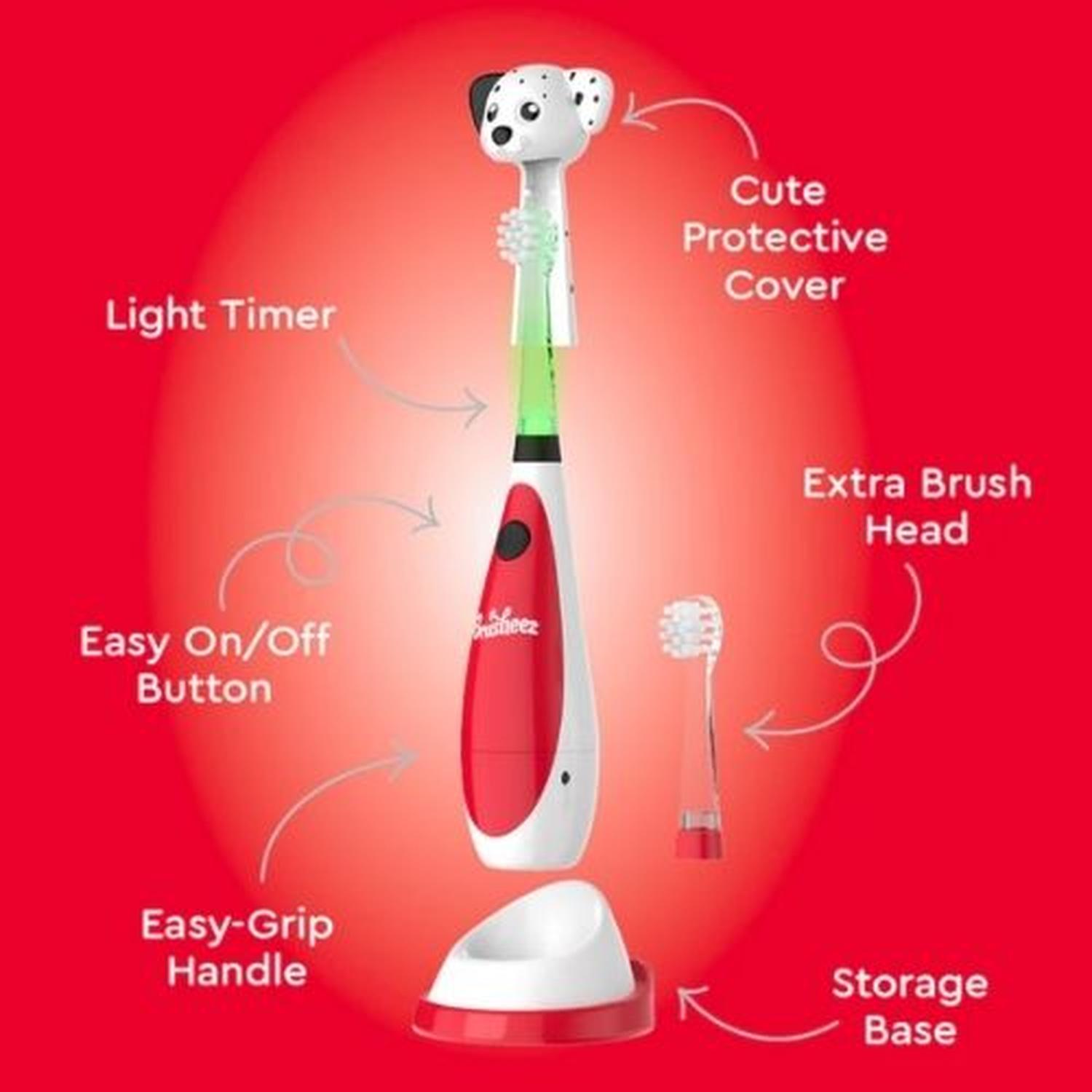SET CEPILLO DE DIENTES ELECTRICO BRUSHEEZ PARA TODDLER 1-3 AÑOS - PUPPY - 5