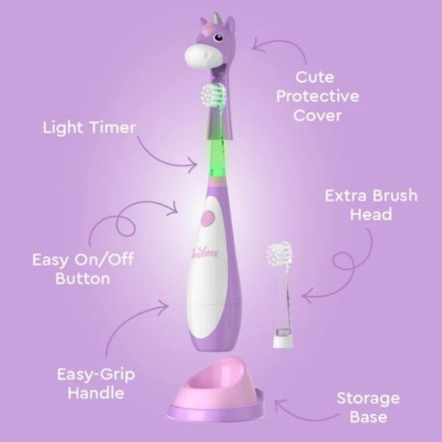 SET CEPILLO DE DIENTES ELECTRICO BRUSHEEZ PARA TODDLER 1-3 AÑOS - UNICORNIO - 5