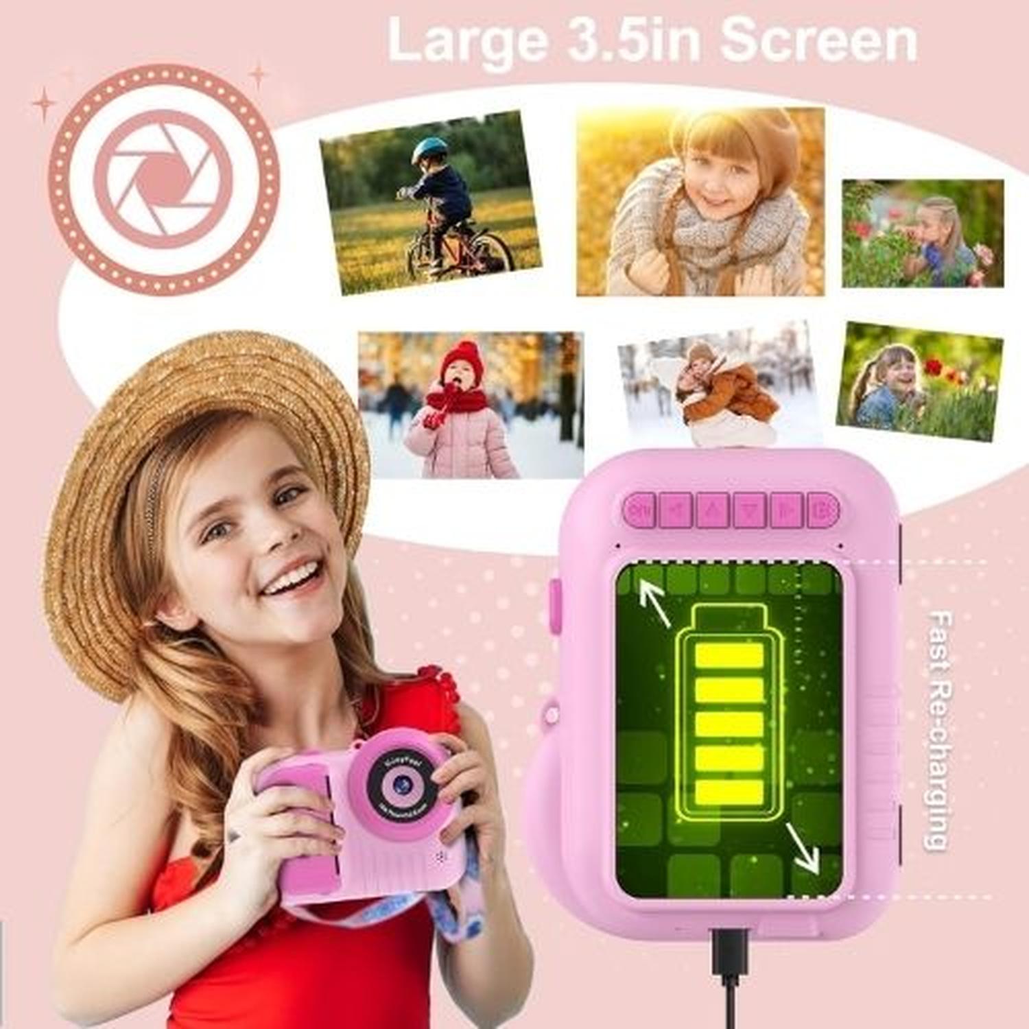 CAMARA FOTOGRAFICA DE IMPRESIÓN INSTANTÁNEA CON 3 ROLLOS DE PAPEL - ROSA - 2
