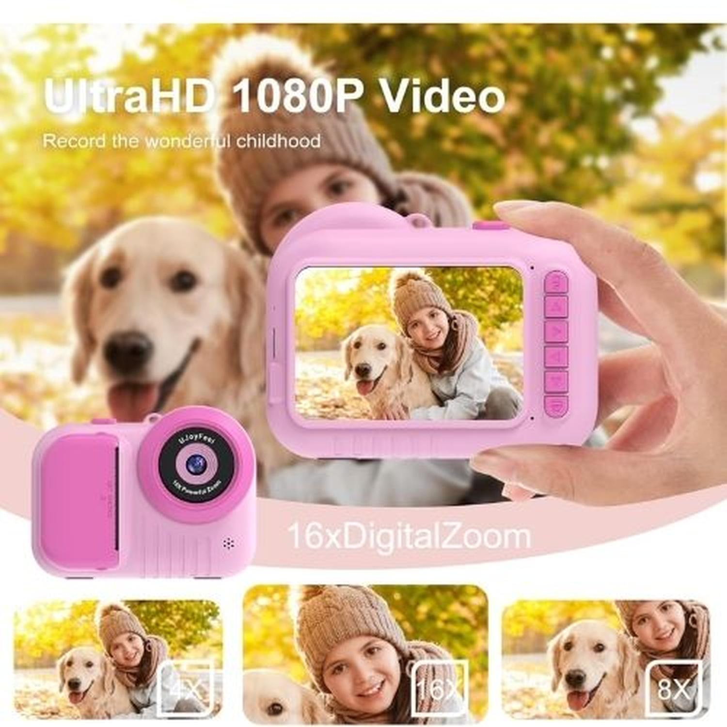 CAMARA FOTOGRAFICA DE IMPRESIÓN INSTANTÁNEA CON 3 ROLLOS DE PAPEL - ROSA - 4