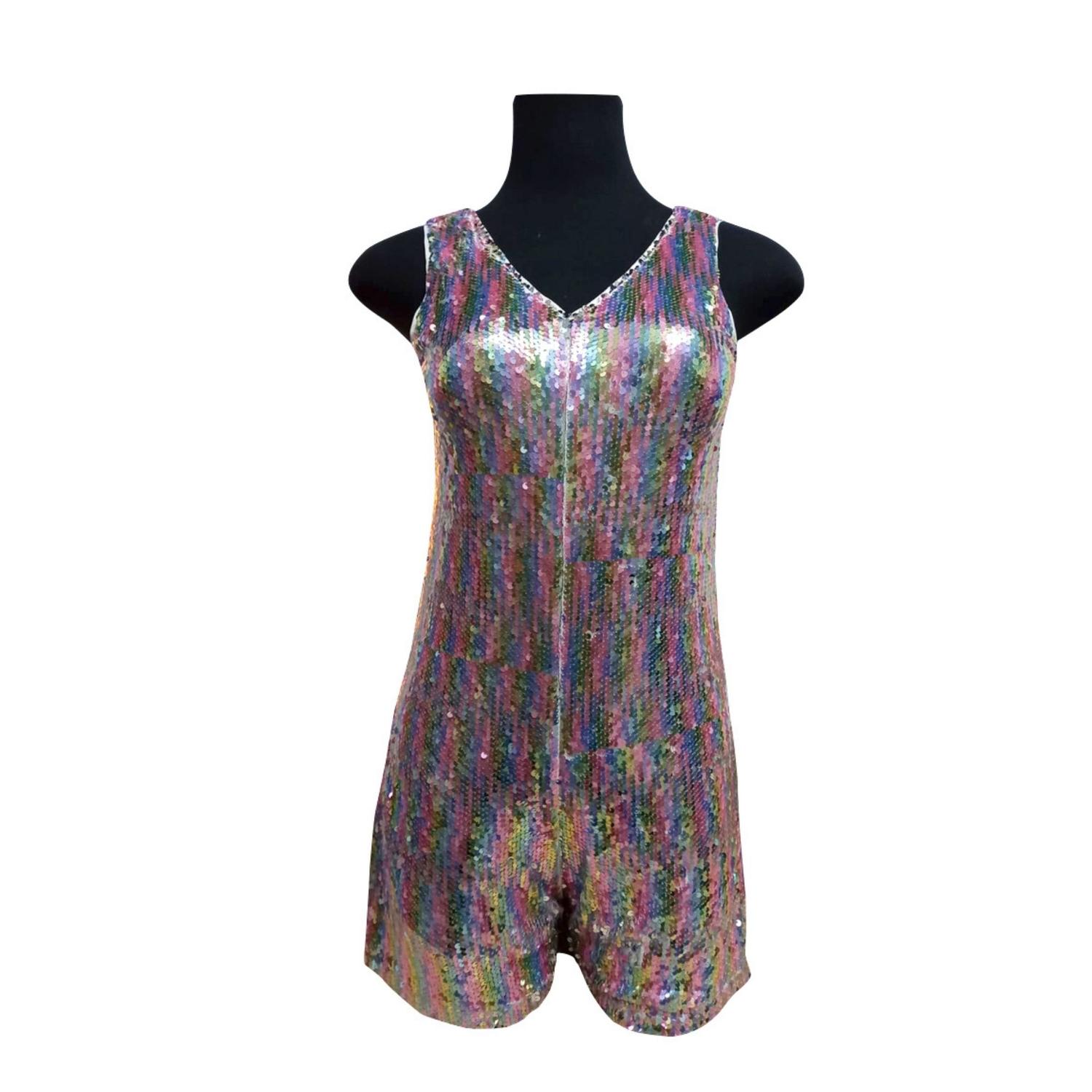 VESTIDO TIPO ROMPER LENTEJUELAS - 1