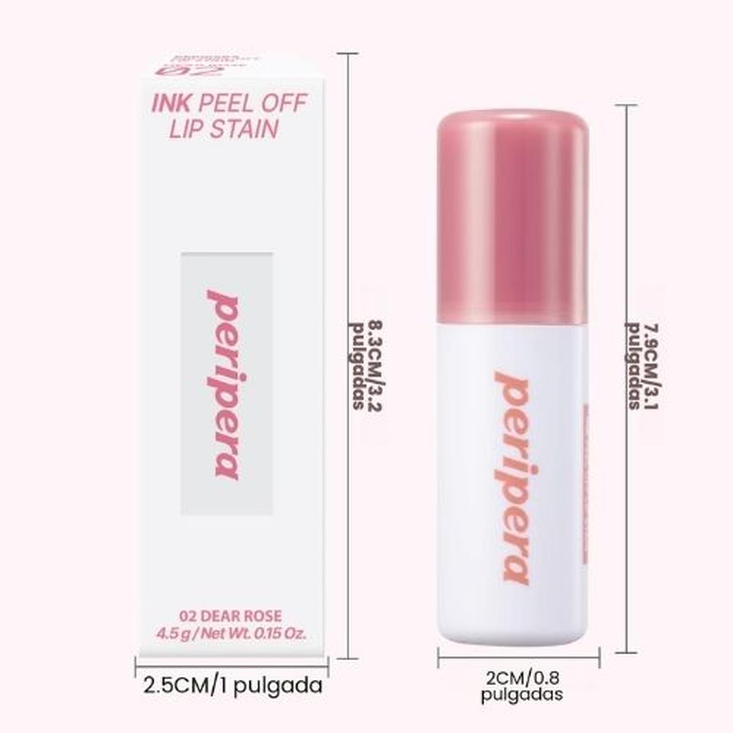 TINTE LABIAL PEEL-OFF PERIPERA INK - 02 DEAR ROSE - 5