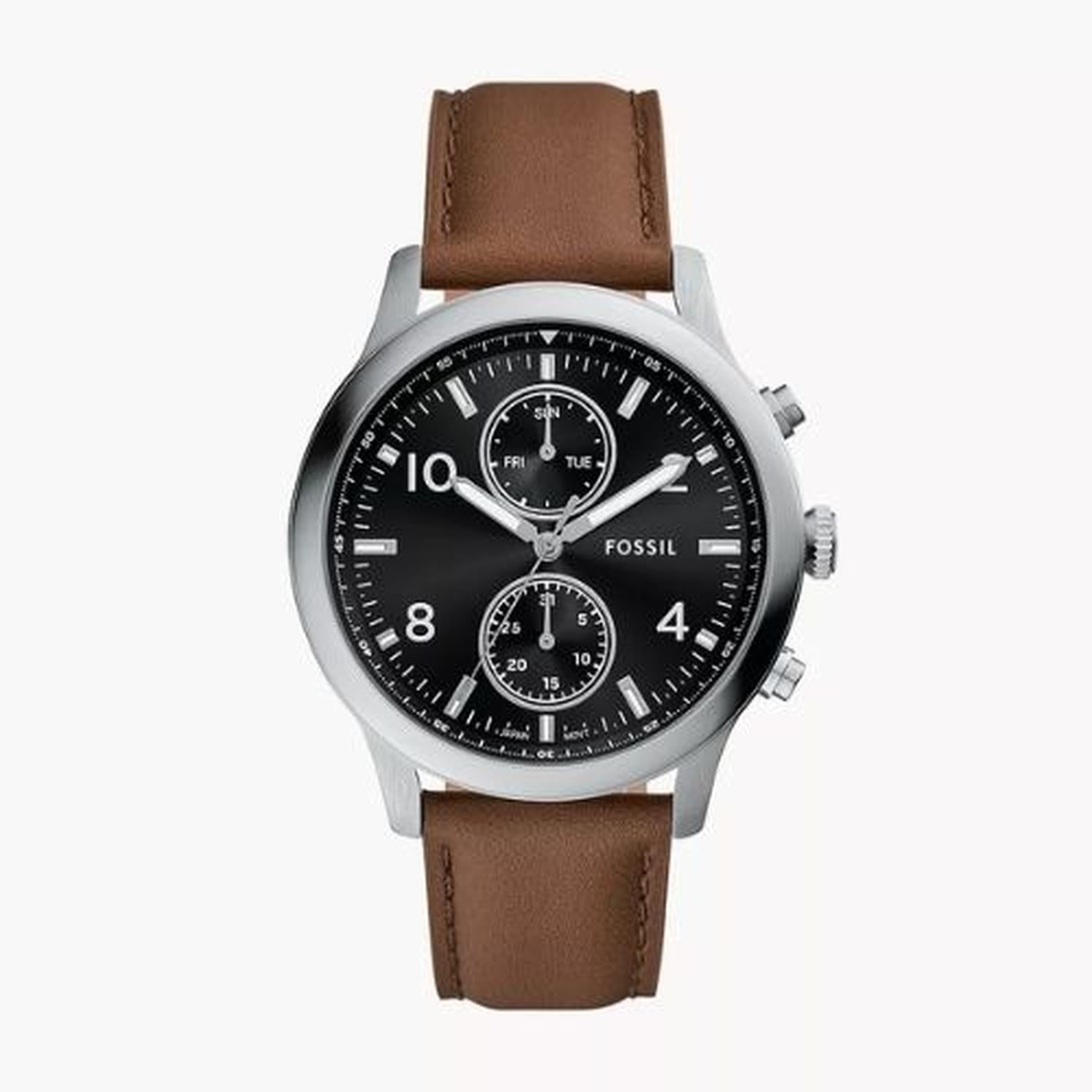 RELOJ HOMBRE MULTIFUNCION FOSSIL BENNETT CON CORREA DE CUERO - 1