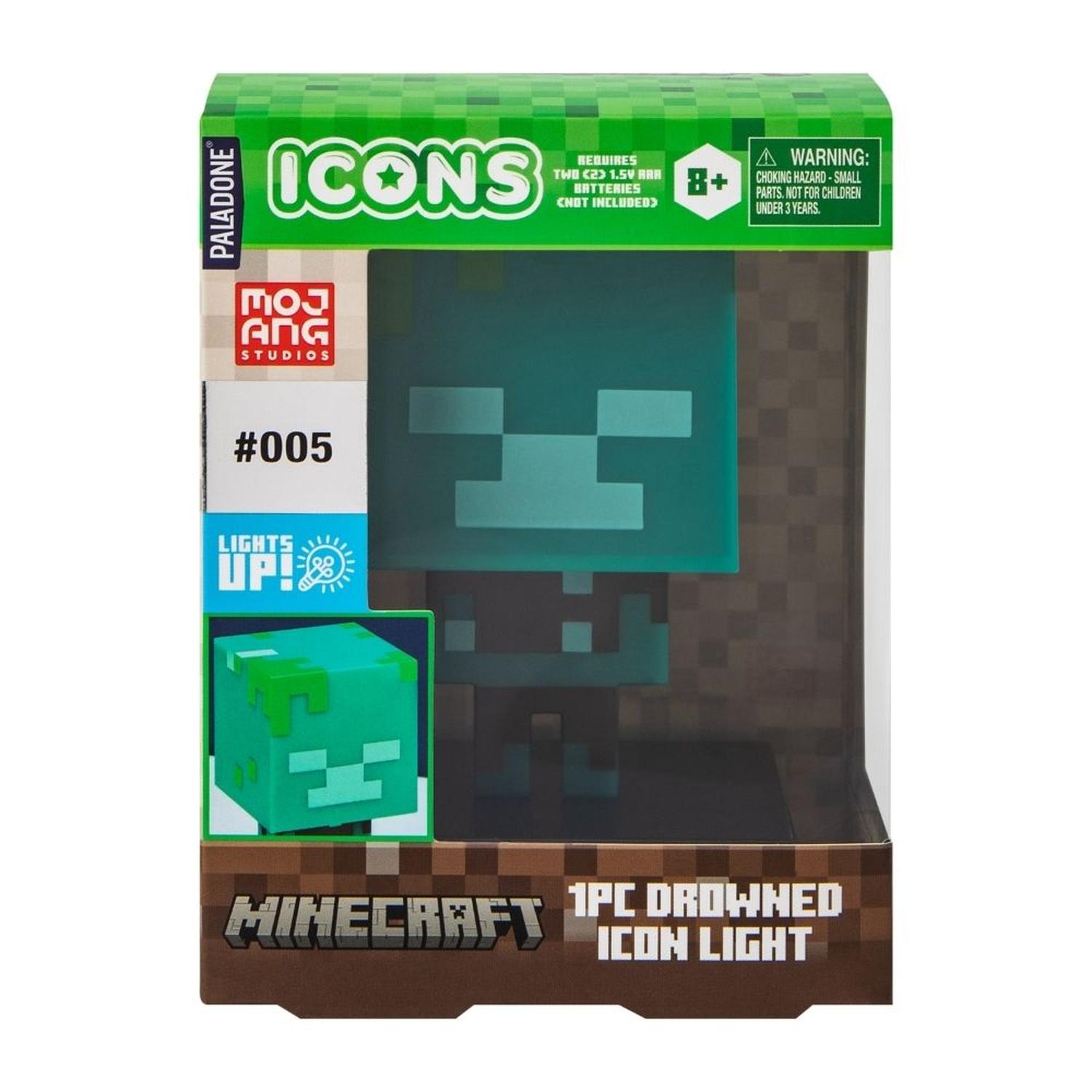 LAMPARA MINECRAFT 10 CM - DROWNED ZOMBIE - 1
