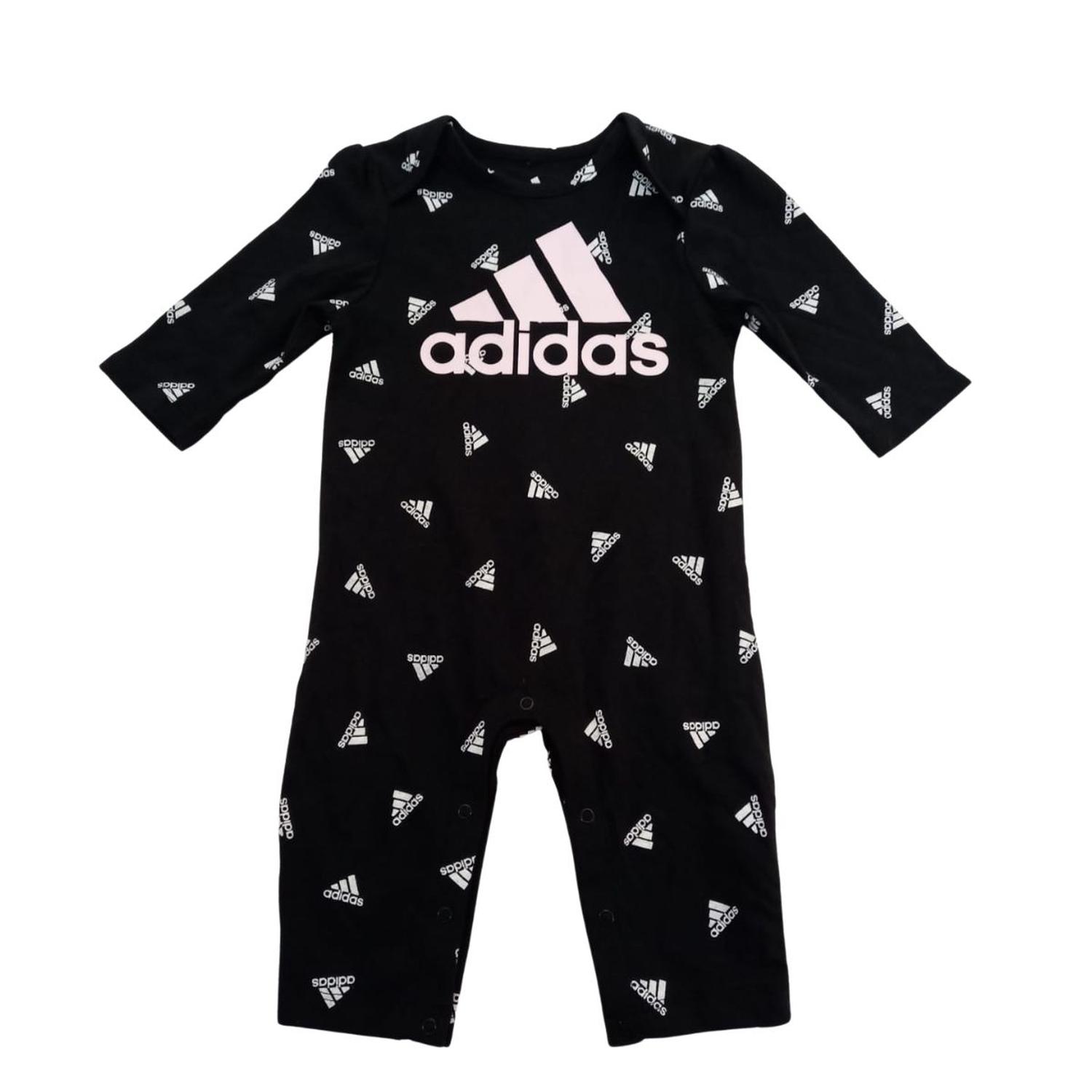 PACK 2 BEBECRECE BODYS ADIDAS - ROSADO/NEGRO TAMAÑO 0 A 3 MESES - 3