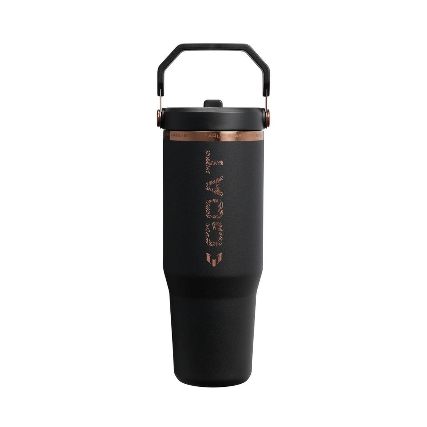 TUMBLER VASO STANLEY X MESSI ICEFLOW 2.0 - MESSI GOAT NEGRO - 3
