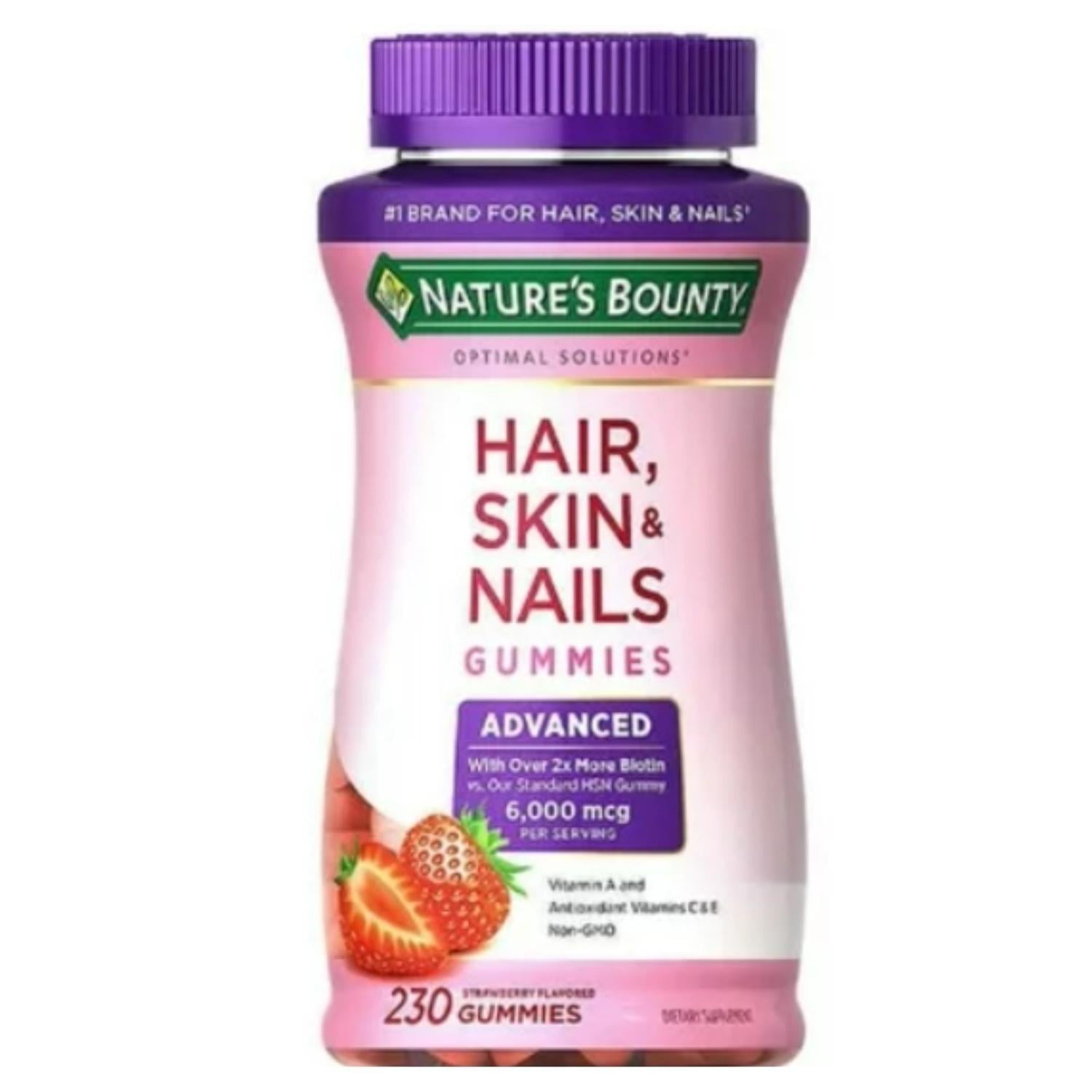 HAIR SKIN AND NAILS BIOTINA 6000 MCG CABELLO PIEL Y UÑAS - 230 GOMITAS MULTICOLOR TAMAÑO TALLA ÚNICA - 1