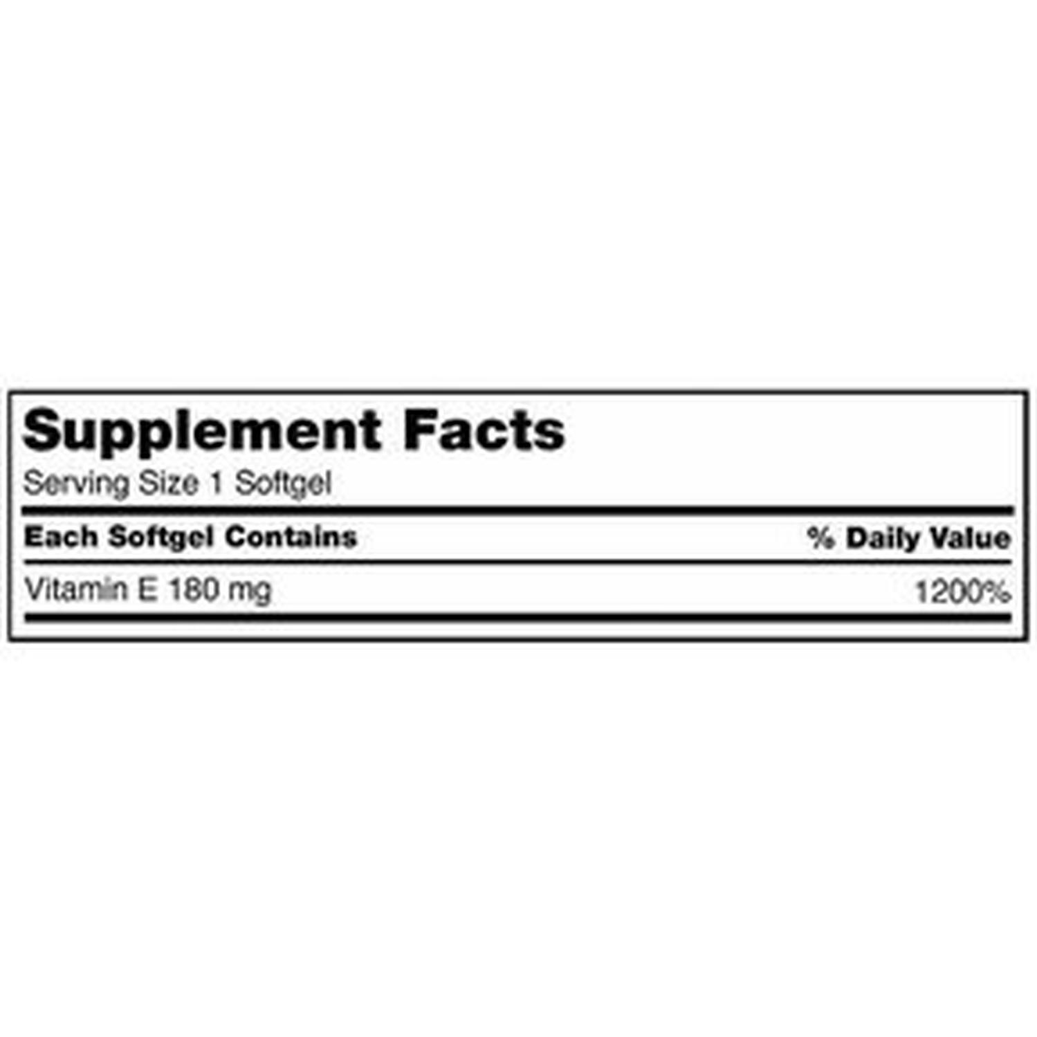 VITAMINA E 180 MG KIRKLAND SIGNATURE 500 SOFTGELS BLANCO TAMAÑO TALLA ÚNICA - 3