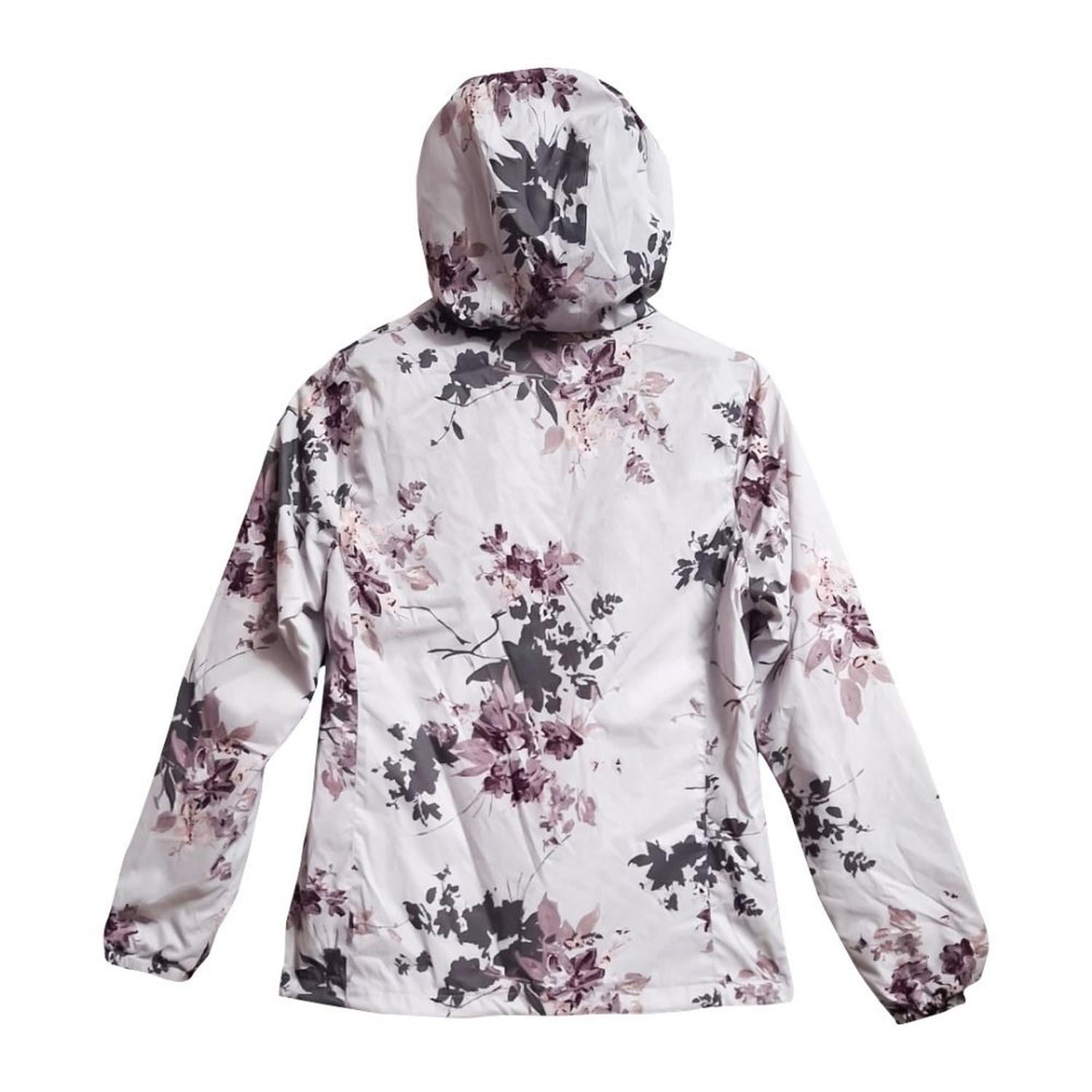 CASACA CORTAVIENTO CON CAPUCHA PARA MUJER NEW BALANCE FLORES - 3