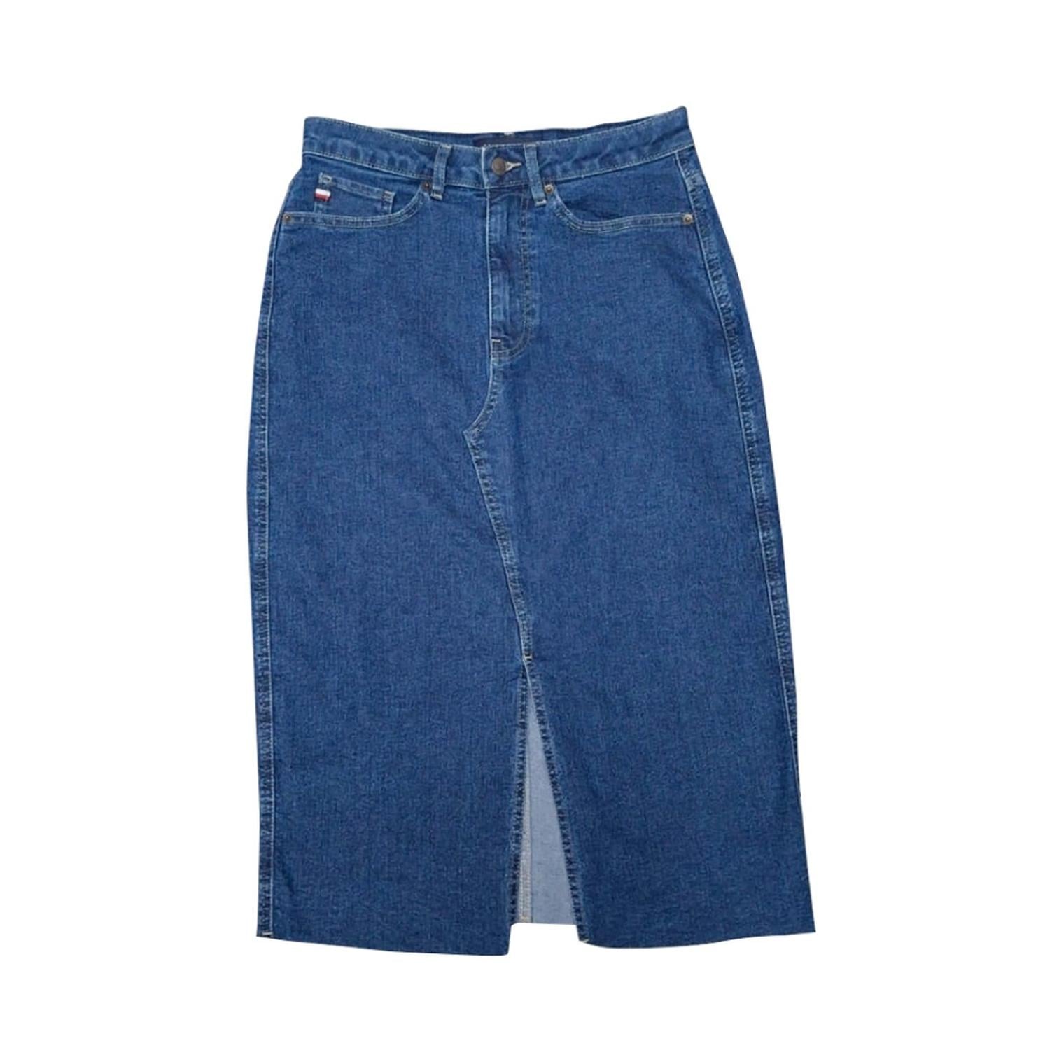 FALDA LARGA VAQUERA TOMMY HILFIGER AZUL - 1