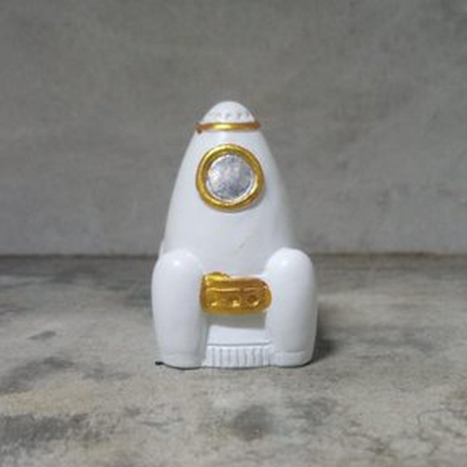 PACK 4 ASTRONAUTAS MINIATURA DECORACIÓN DE HOGAR - PLATEADO TAMAÑO TALLA ÚNICA - 4