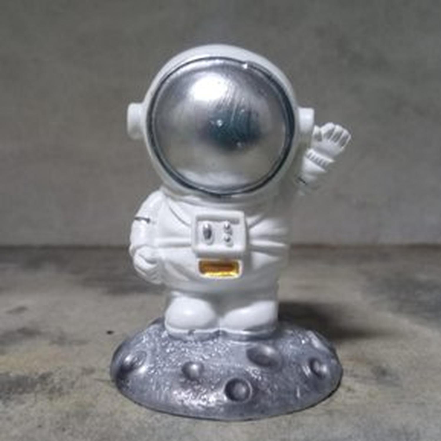 PACK 4 ASTRONAUTAS MINIATURA DECORACIÓN DE HOGAR - PLATEADO TAMAÑO TALLA ÚNICA - 7
