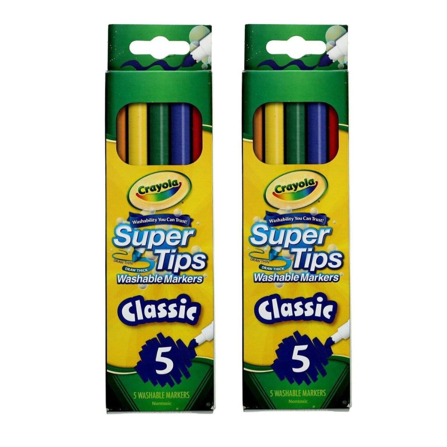 PACKX2 PLUMONES LETTERING CRAYOLA SUPERTIPS X 5 UNDS TAMAÑO TALLA UNICA - 1