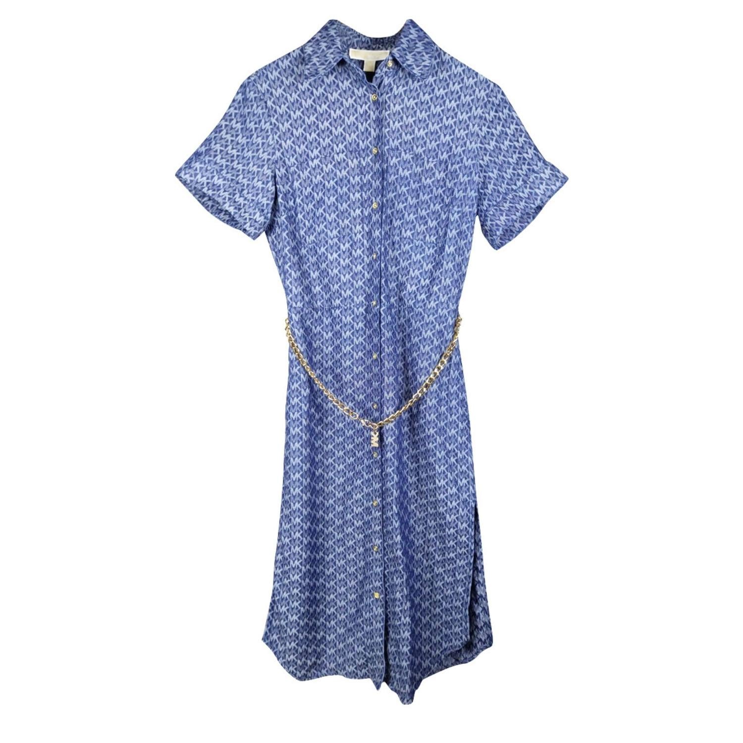 VESTIDO MICHAEL KORS LOGO PRINT CON CORREA - 1