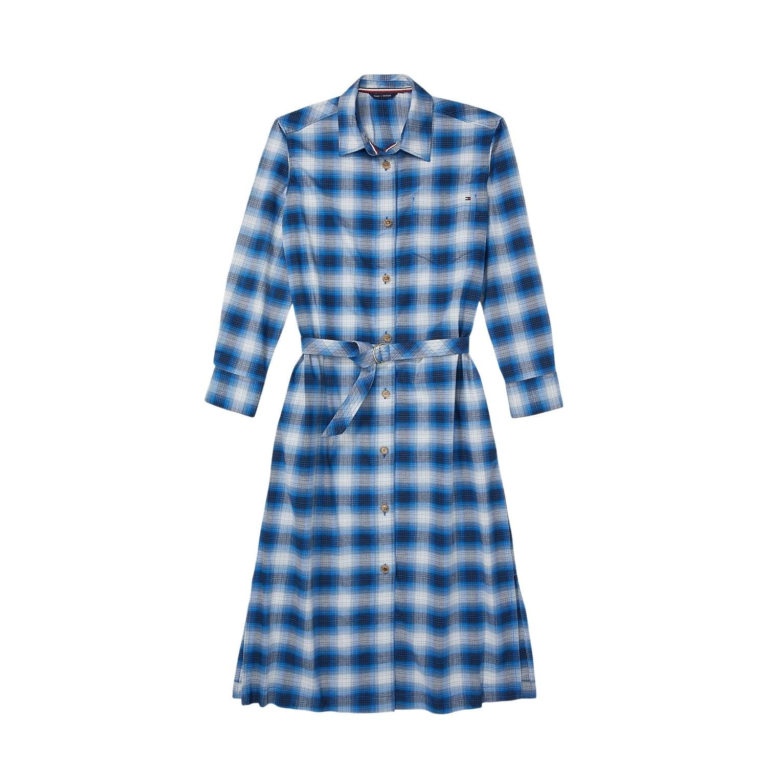 VESTIDO CAMISERO TOMMY HILFIGER MUJER FLANNEL - SIN CORREA - 1