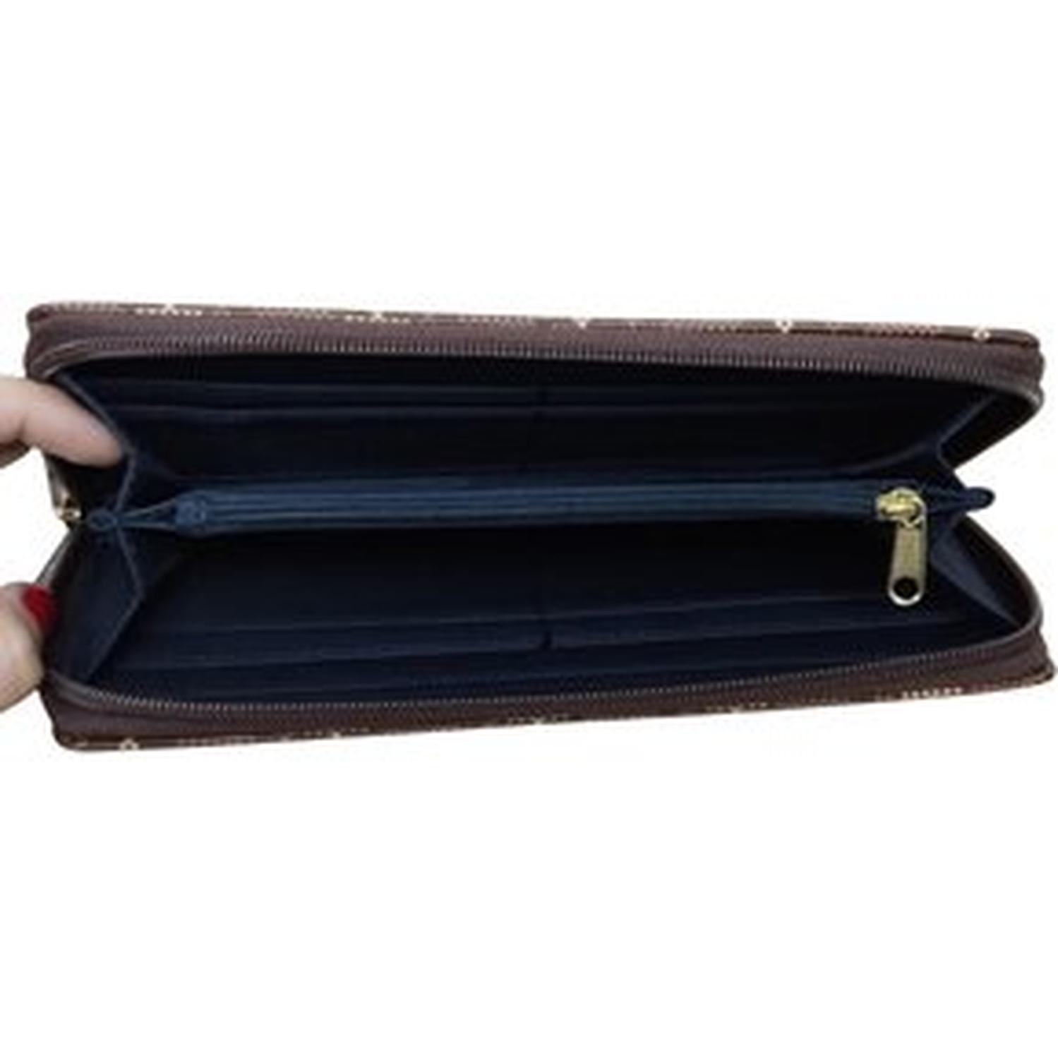 BILLETERA TOMMY HILFIGER MONOGRAM CON CIERRE - MARRÓN TAMAÑO TALLA ÚNICA - 2