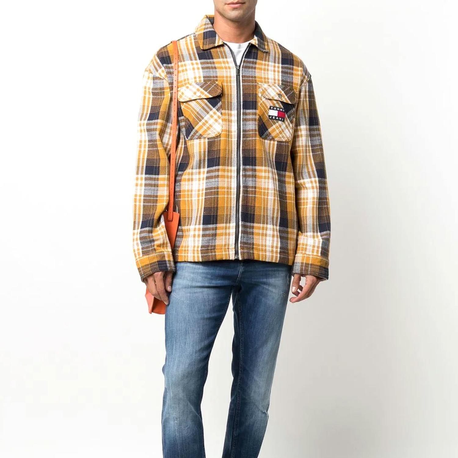 CASACA TIPO CAMISA A CUADROS TOMMY HILFIGER HOMBRE - AMARILLO - 2