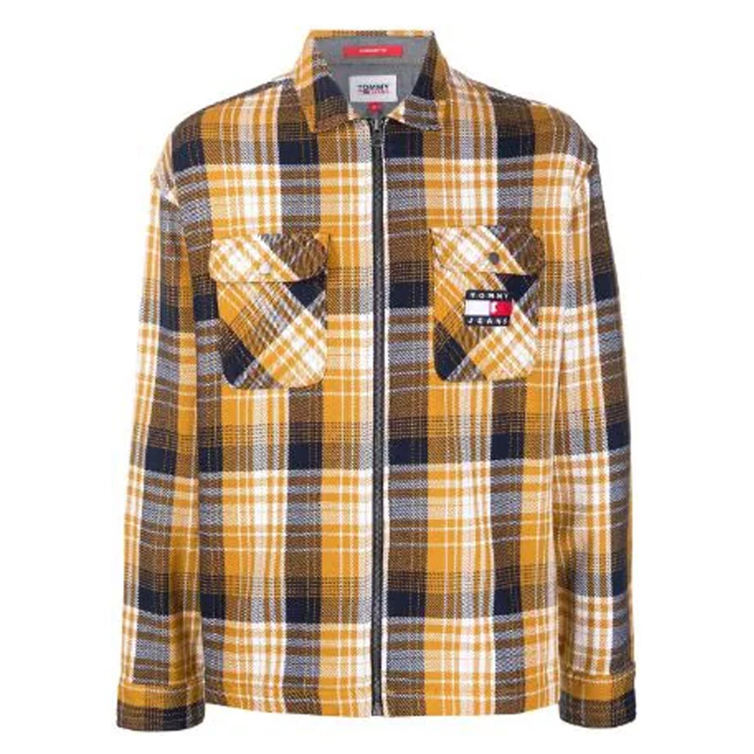 CASACA TIPO CAMISA A CUADROS TOMMY HILFIGER HOMBRE - AMARILLO - 3