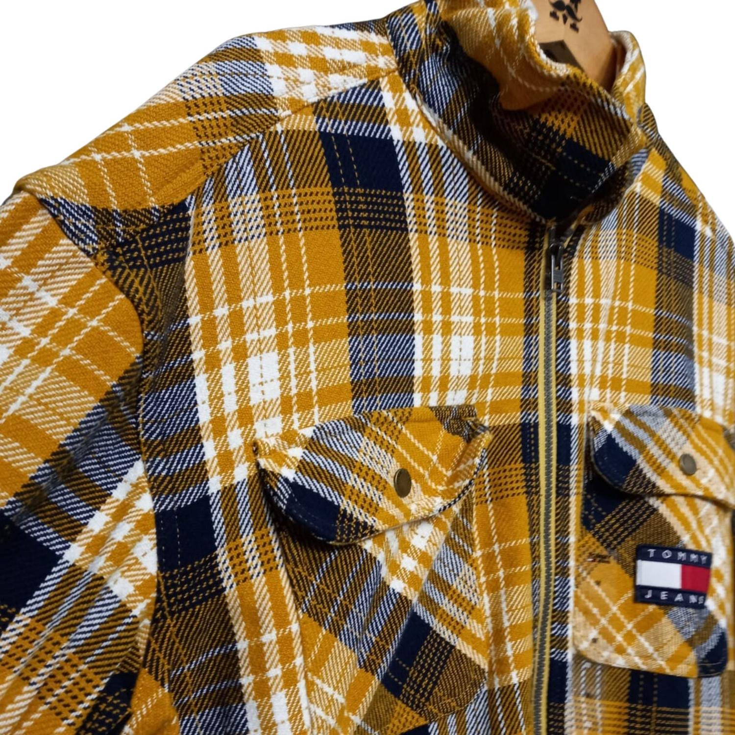 CASACA TIPO CAMISA A CUADROS TOMMY HILFIGER HOMBRE - AMARILLO - 4
