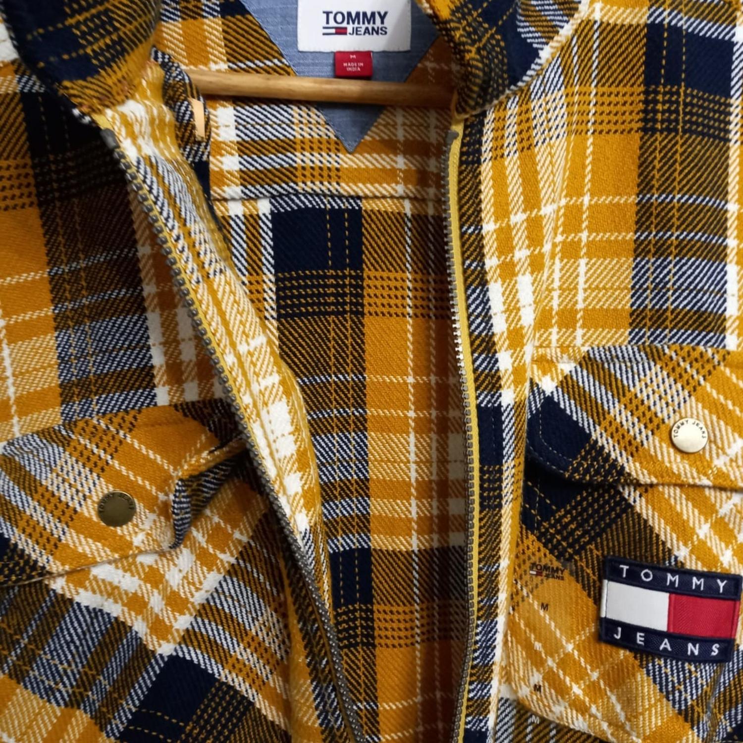 CASACA TIPO CAMISA A CUADROS TOMMY HILFIGER HOMBRE - AMARILLO - 5