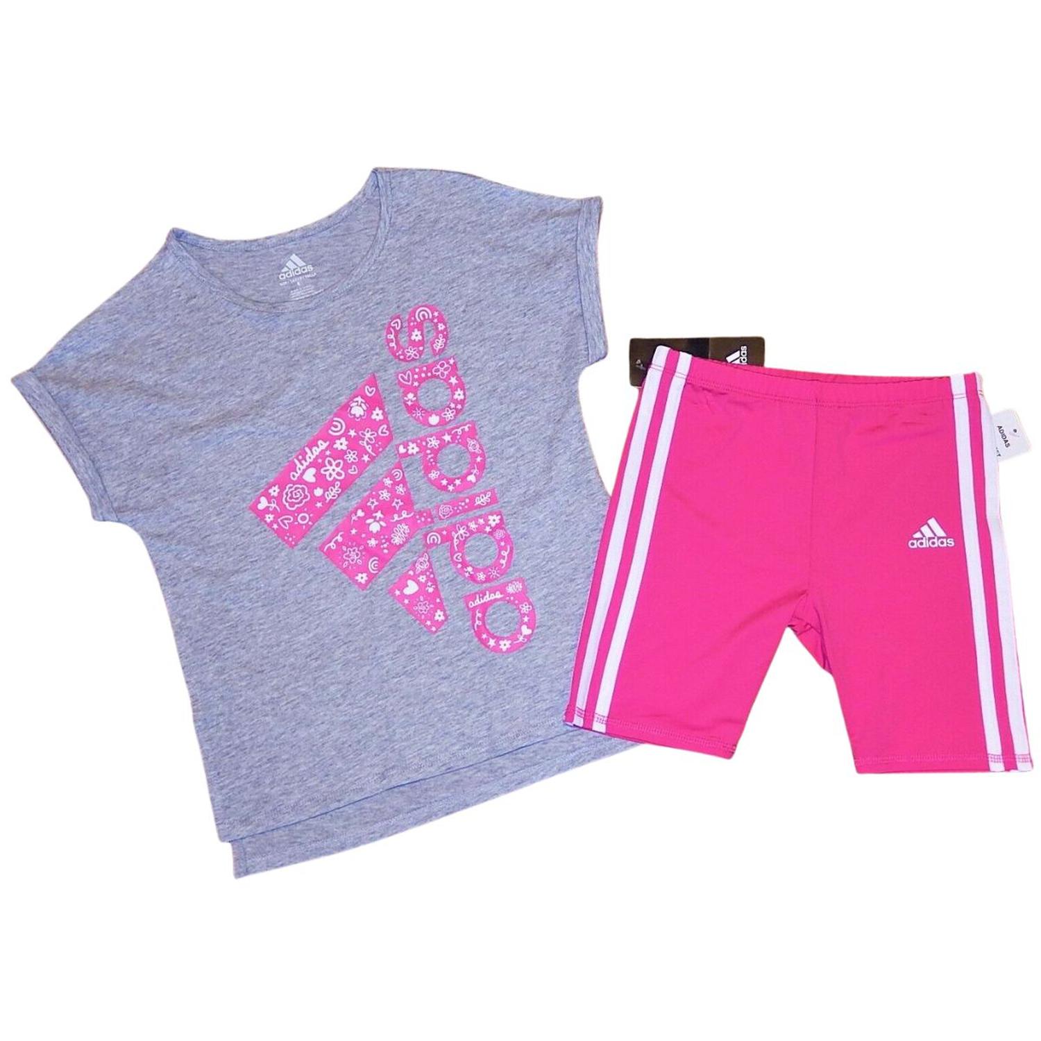 CONJUNTO POLO Y SHORT ADIDAS NIÑA - ROSA - 1