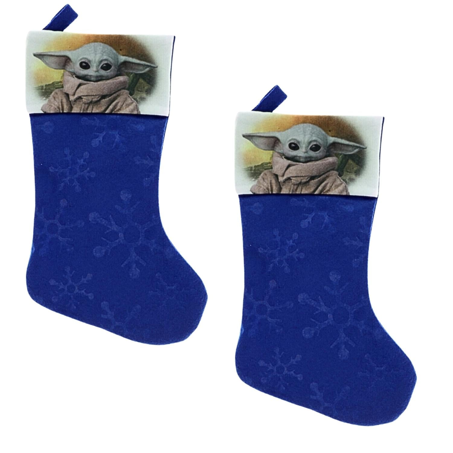 PACKX2 BOTA NAVIDEÑA STAR WARS GROGU YODA - AZUL TAMAÑO TALLA ÚNICA - 1