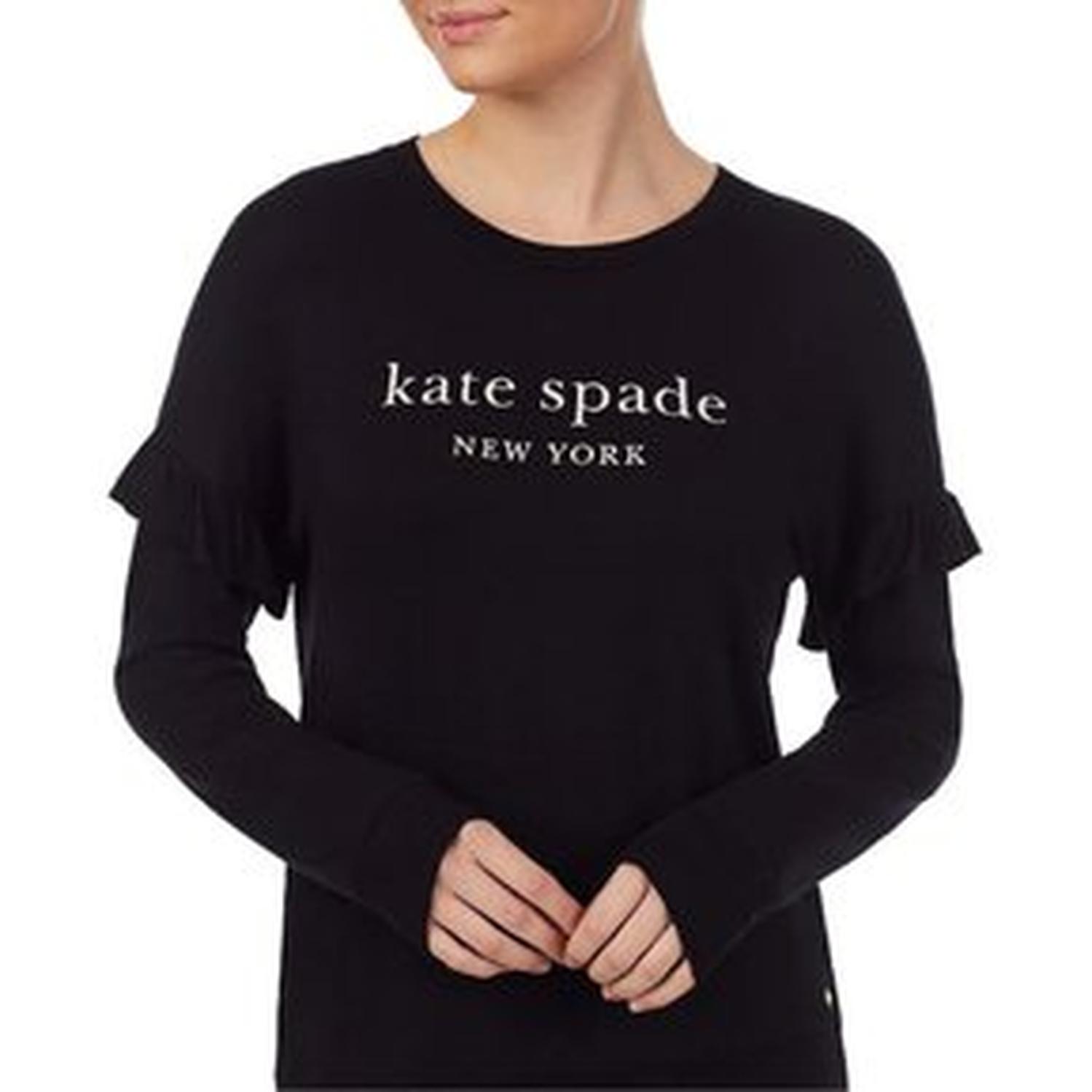 SWEATER KATE SPADE CON RIZO FRANCES NEGRO - 1