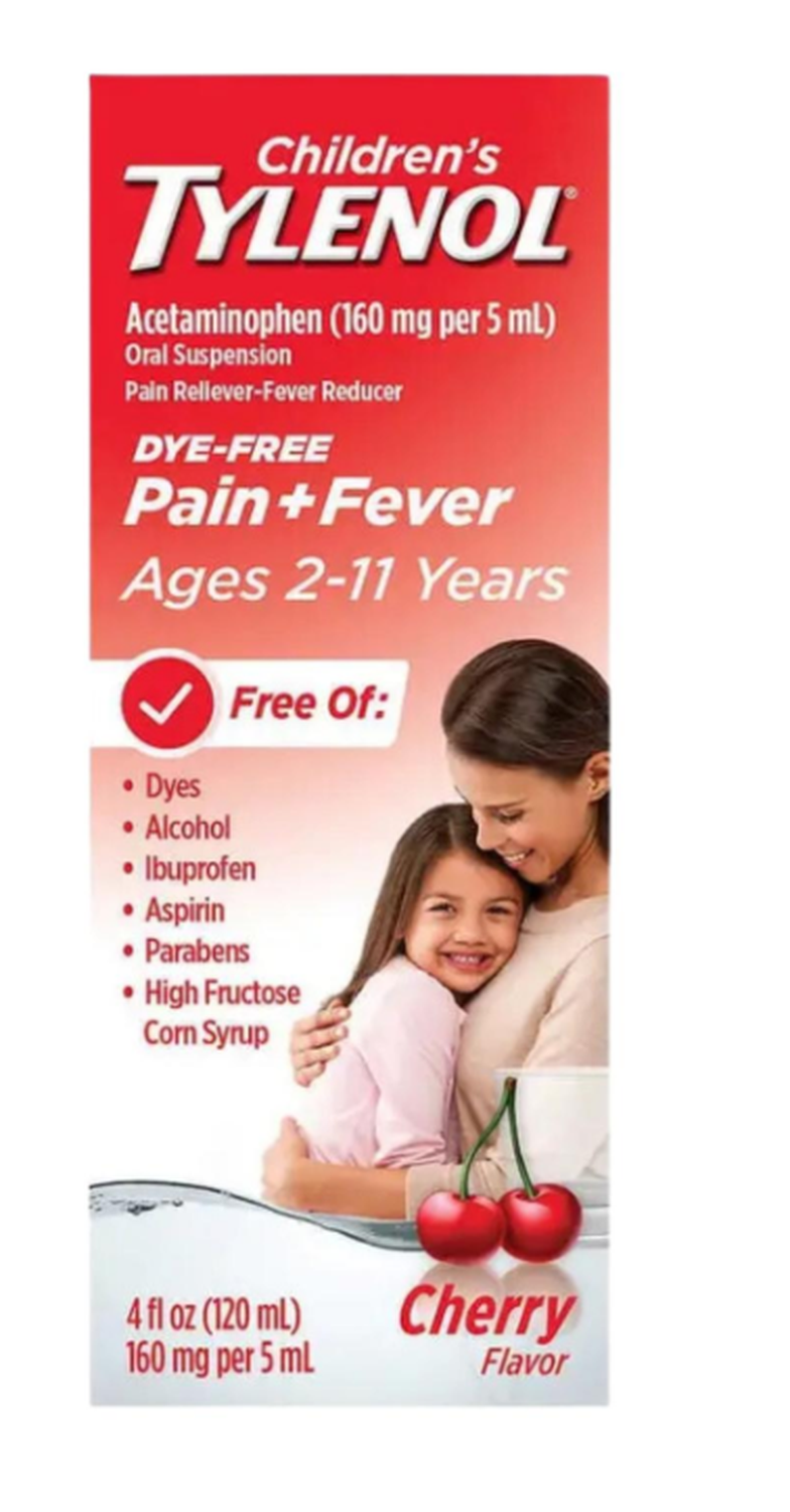 SUSPENSIÓN TYLENOL PARA NIÑOS SABOR CEREZA 120 ML ROJO - 1