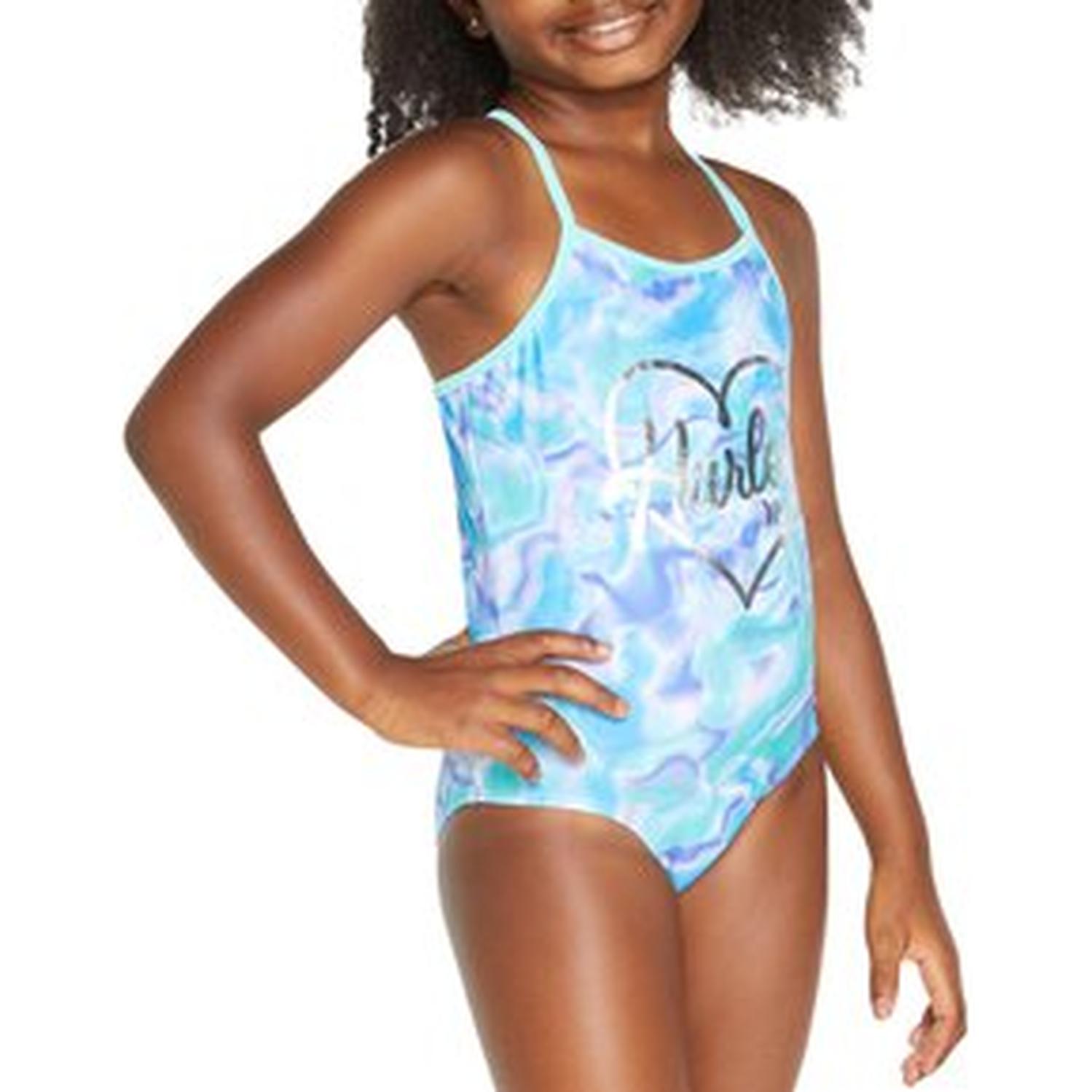 ROPA DE BAÑO HURLEY HYPER PARA NIÑA BLUE TIE DYE - CELESTE TAMAÑO 4 - 1