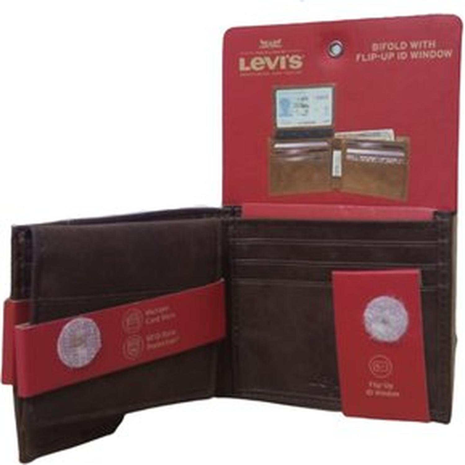 BILLETERA MARRON BIFOLD DE CUERO LEVI'S TAMAÑO TALLA ÚNICA - 3