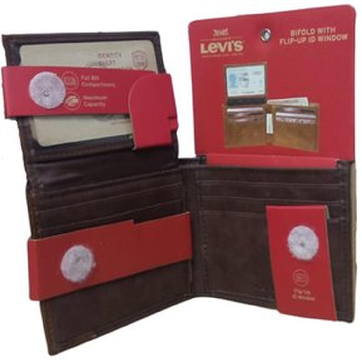 BILLETERA MARRON BIFOLD DE CUERO LEVI'S TAMAÑO TALLA ÚNICA - 4