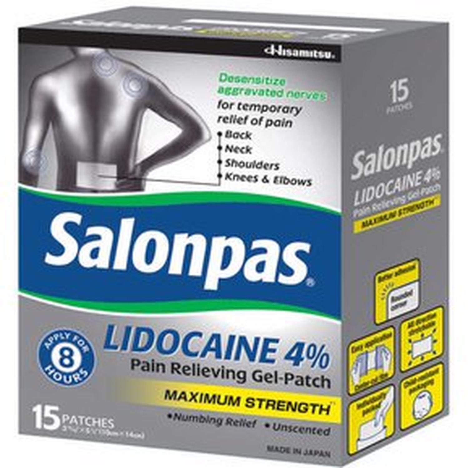 PARCHES ANALGÉSICO SALONPAS FORTE - 15 PARCHES GRANDES TAMAÑO TALLA ÚNICA - 1
