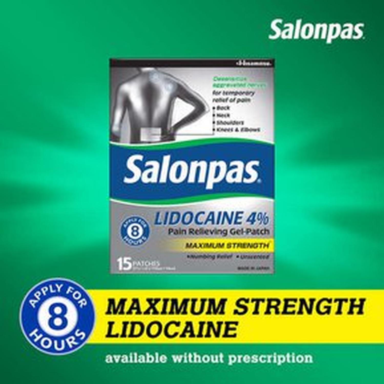 PARCHES ANALGÉSICO SALONPAS FORTE - 15 PARCHES GRANDES TAMAÑO TALLA ÚNICA - 2