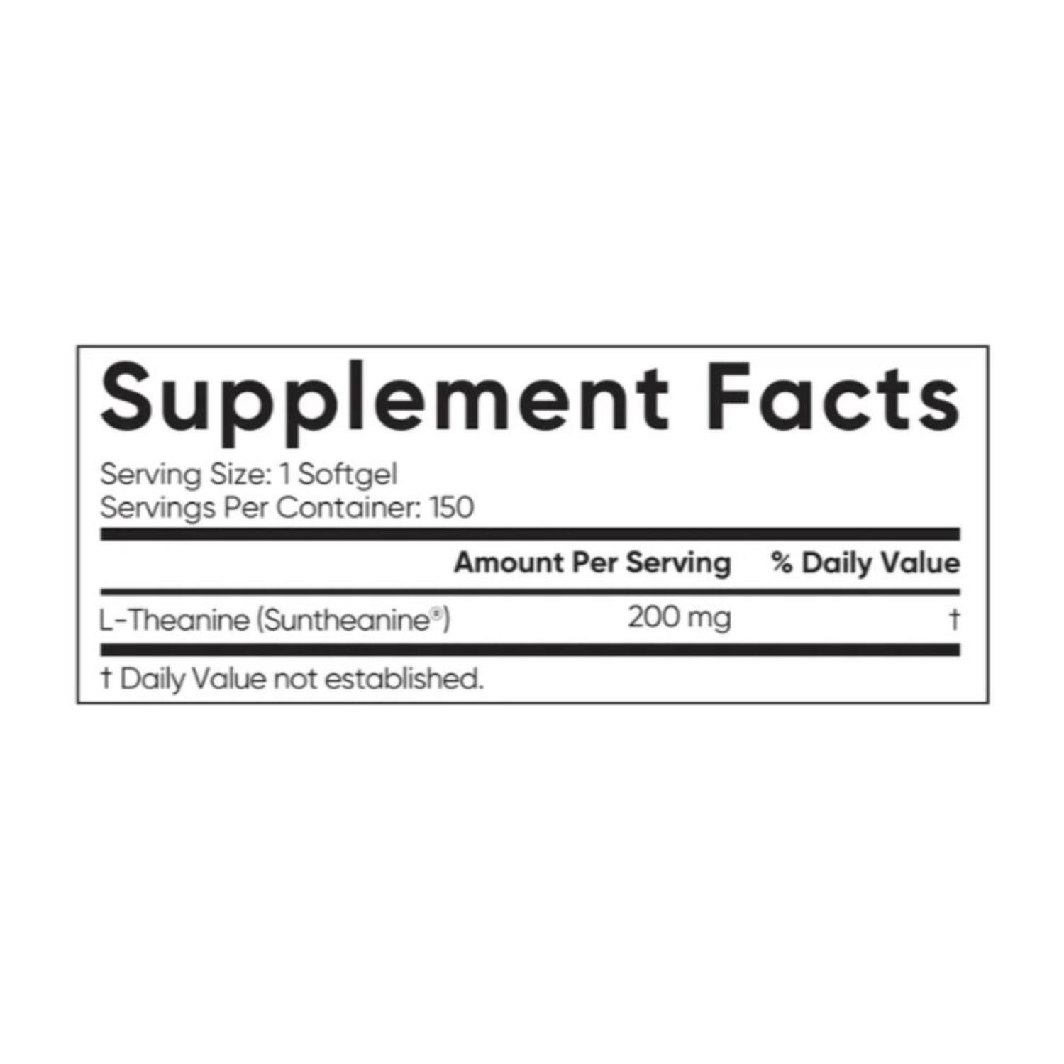 SUPLEMENTO DE L-TEANINA SUNTHEANINE 200 MG SPORTS RESEARCH - 150 CÁPSULAS BLANDAS NEGRO - 4