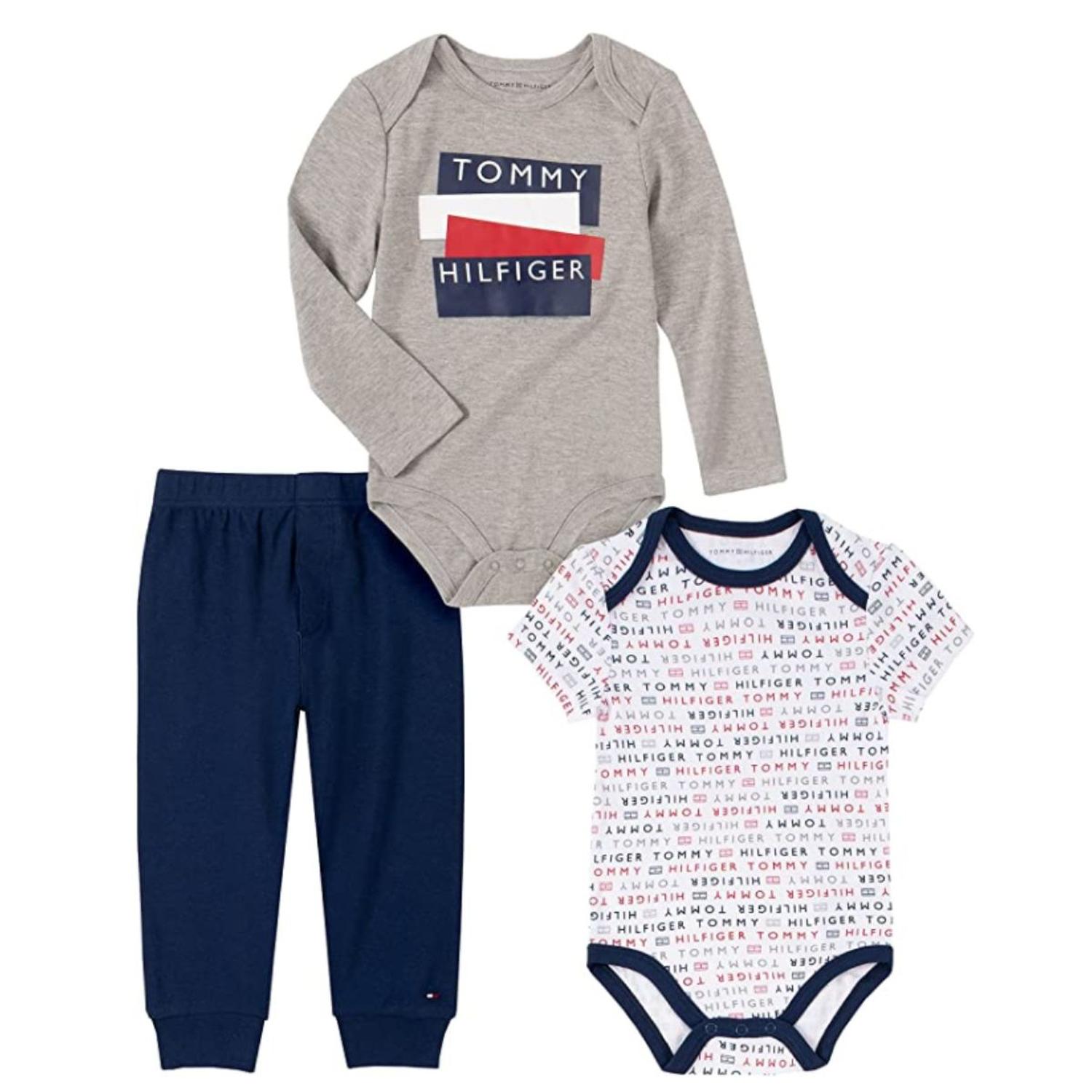 3-PACK CONJUNTO NIÑO TOMMY HILFIGER BODY Y BUZO TAMAÑO 6-9M - 1