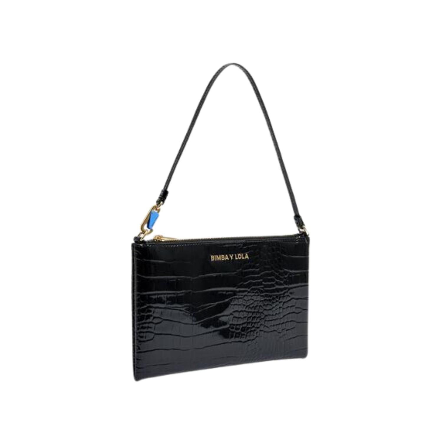 CARTERA SLIM BIMBA Y LOLA CHAROL - NEGRO TAMAÑO TALLA ÚNICA - 1