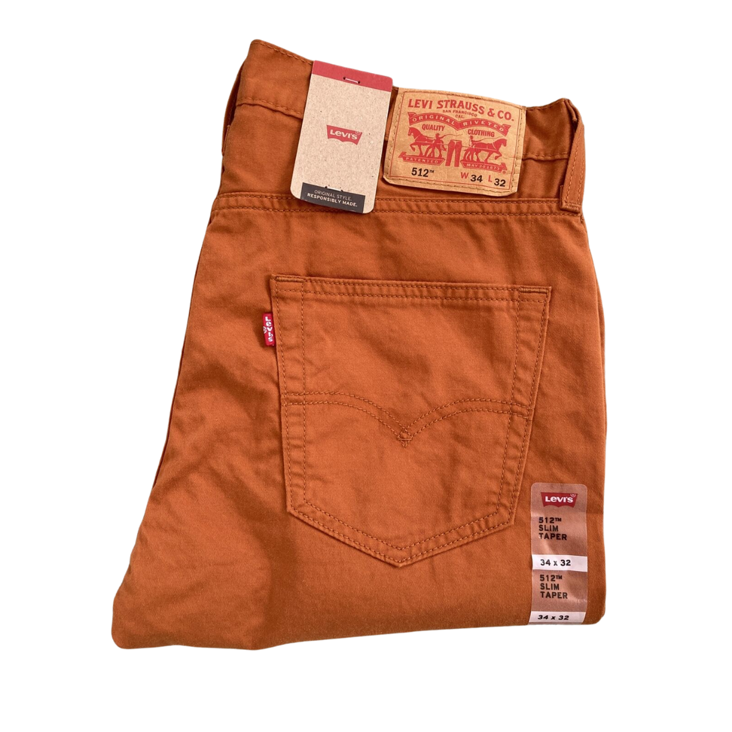 PANTALON LEVIS 512 SLIM TAPER - NARANJA - 3