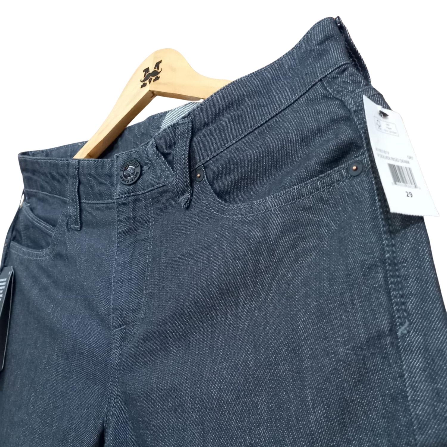 PANTALON JEAN VOLCOM SOLVER DENIM PARA HOMBRES - GRIS OSCURO - 4