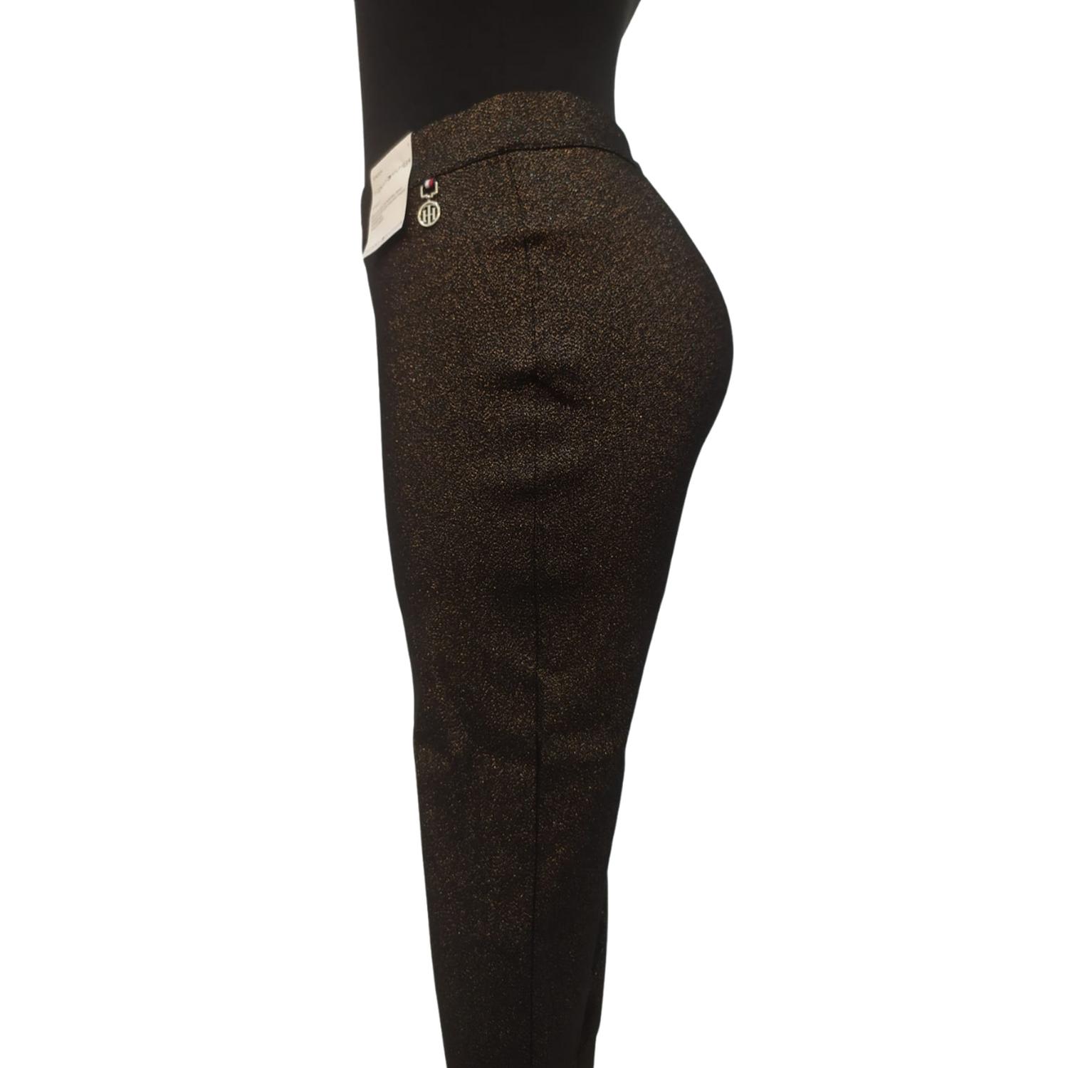 PANTALON TOMMY HILFIGER STRETCH NEGRO GLITTER - 4