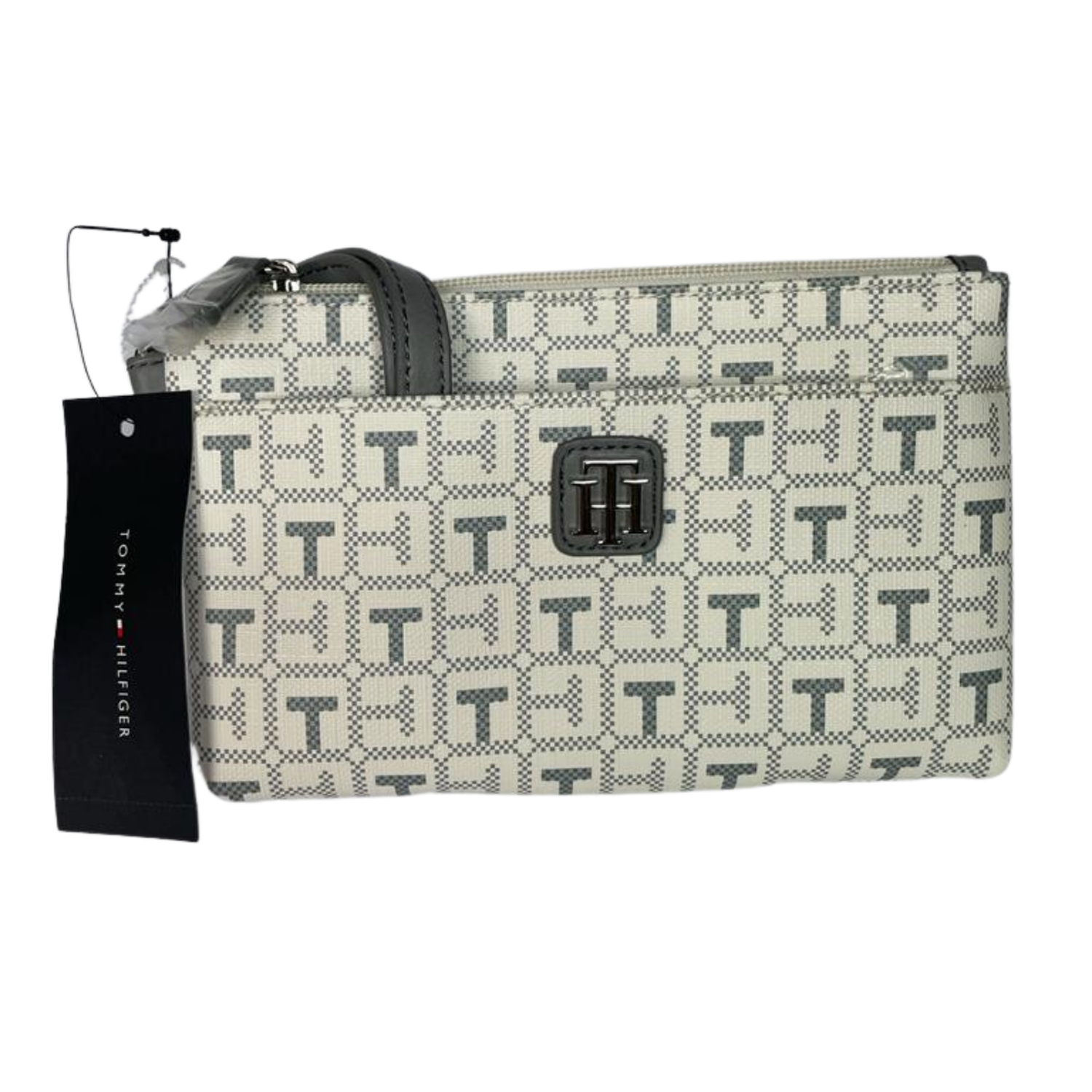 CARTERA DE MANO O WRISLET TOMMY HILFIGER MONOGRAM - BLANCO TAMAÑO TALLA ÚNICA - 1