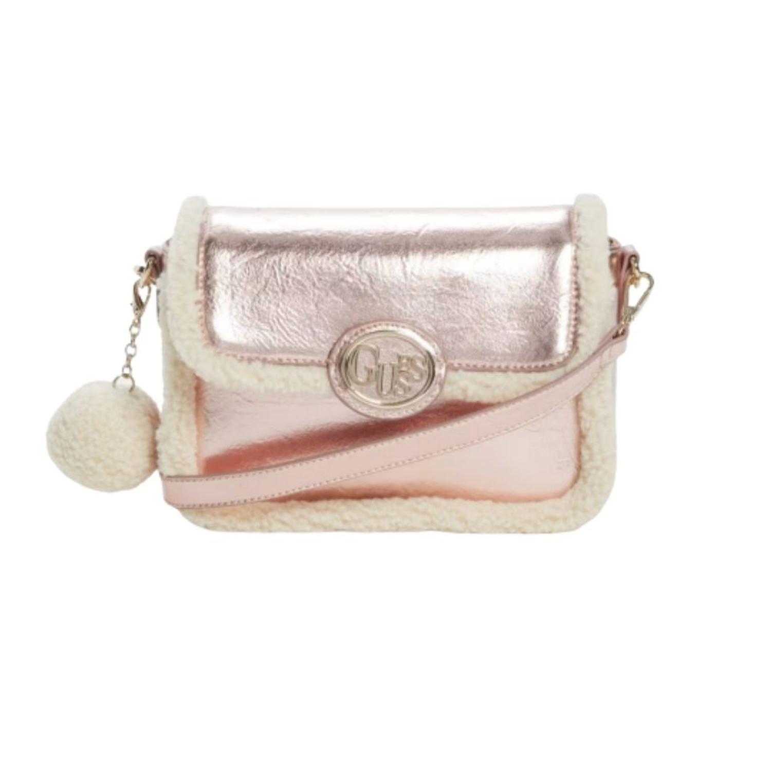 CARTERA CROSSBODY GUESS GINA SHERPA - ROSE GOLD TAMAÑO TALLA ÚNICA - 1