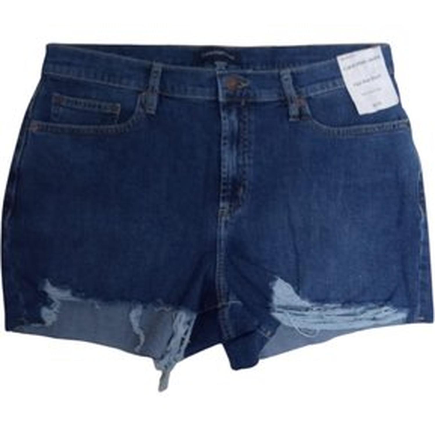 SHORT JEAN CALVIN KLEIN HIGH RISE DESTROY - AZUL - 2
