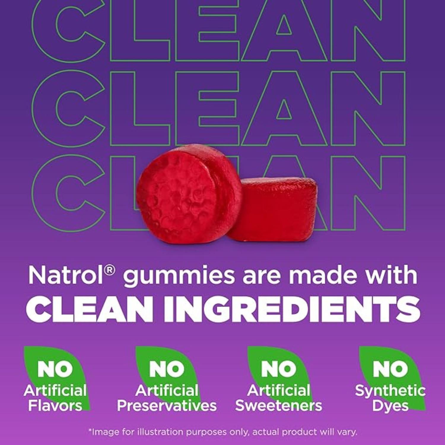 MELATONINA EN GOMITAS NATROL PARA NIÑOS 1 MG - 180 GOMITAS PURPURA TAMAÑO TALLA ÚNICA - 3