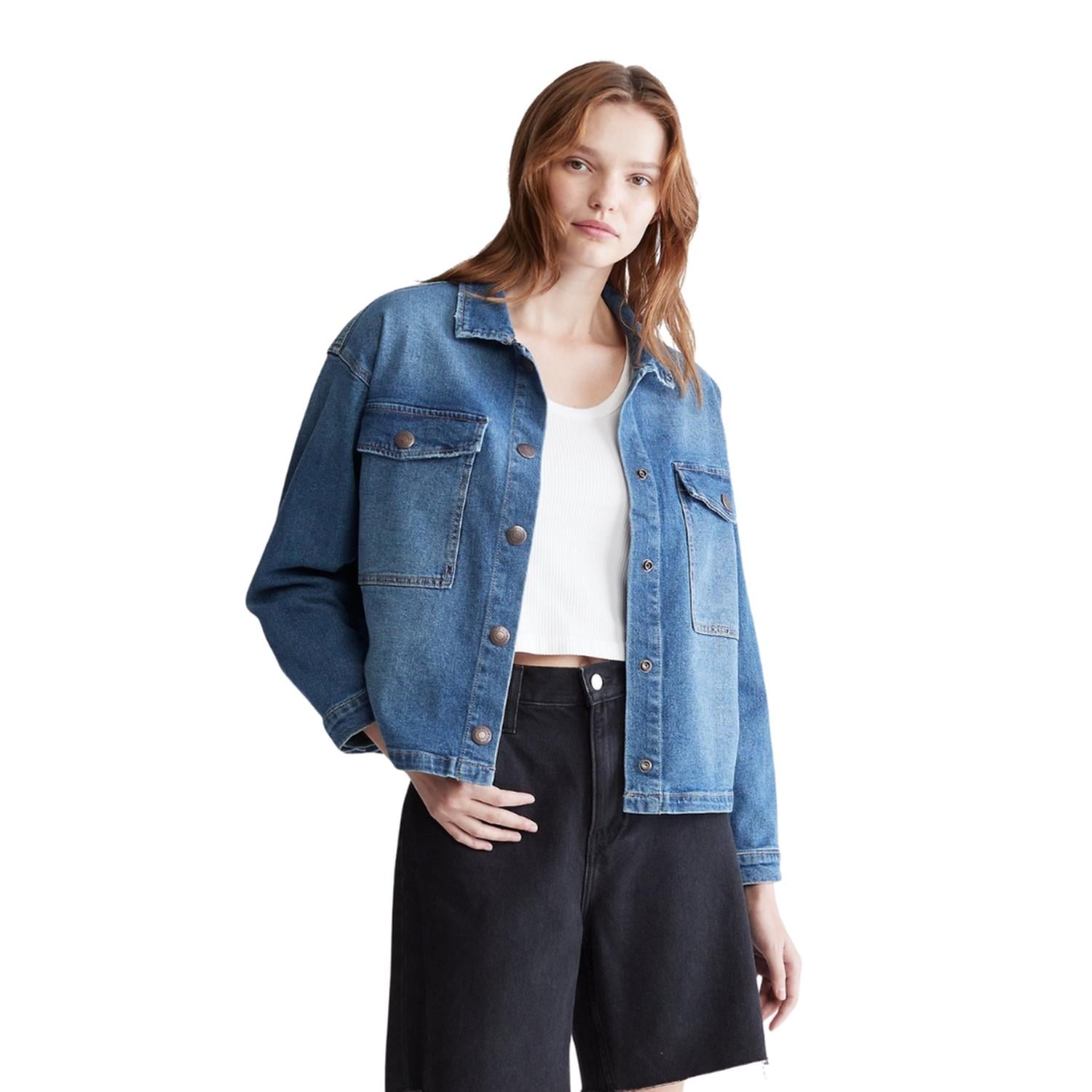 CASACA DE JEAN CALVIN KLEIN MUJER VAQUERA - 1