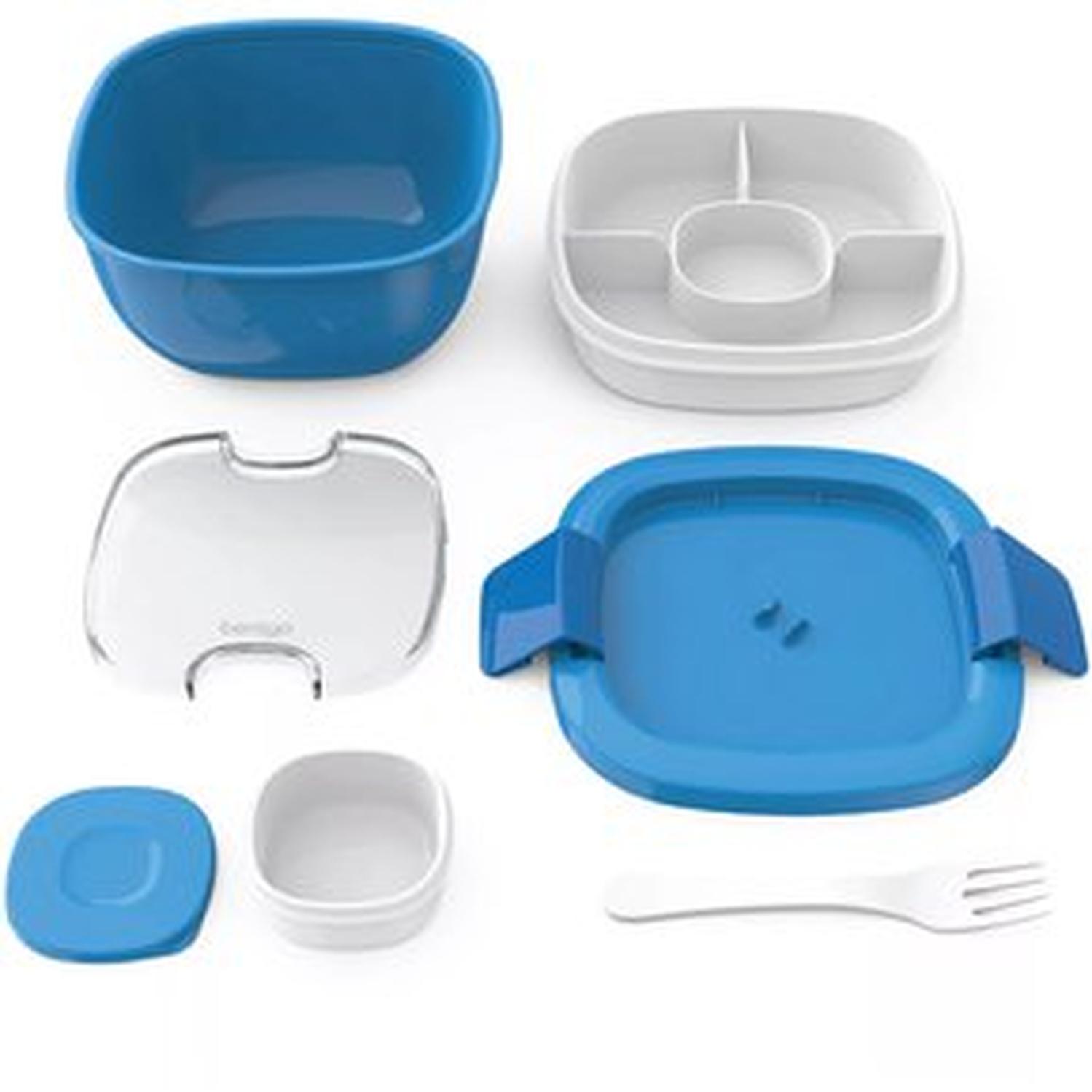 LONCHERA PARA ENSALADA SALAD BENTGO LUNCH BOX - CELESTE TAMAÑO TALLA ÚNICA - 3