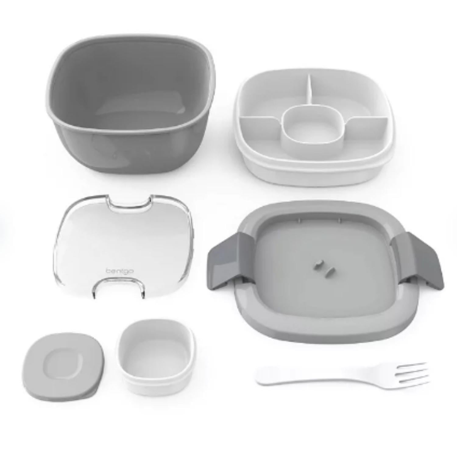 LONCHERA PARA ENSALADA SALAD BENTGO LUNCH BOX - GRIS - 2