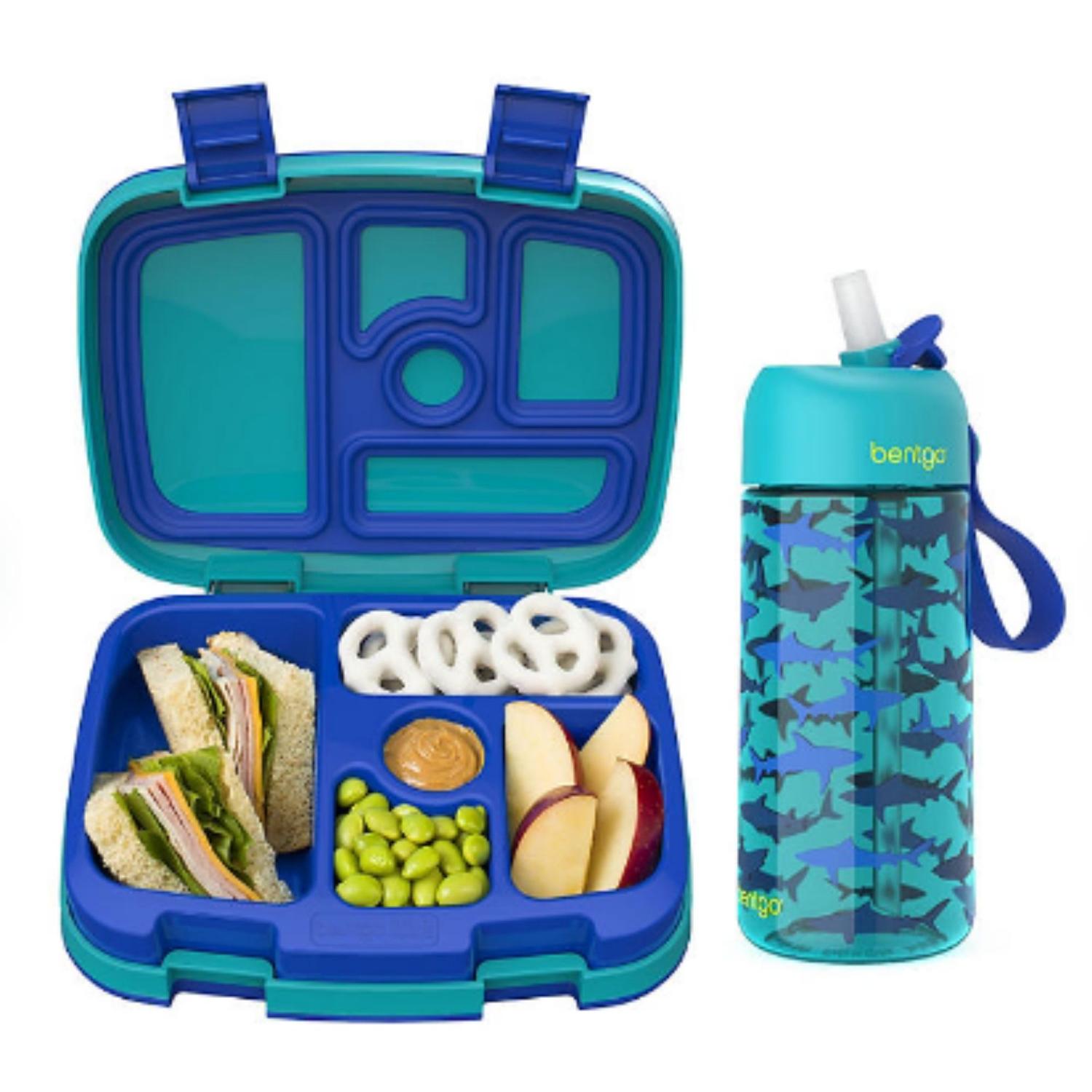 SET TOMATODO Y LONCHERA BENTGO KIDS - TIBURONES TAMAÑO TALLA ÚNICA - 1