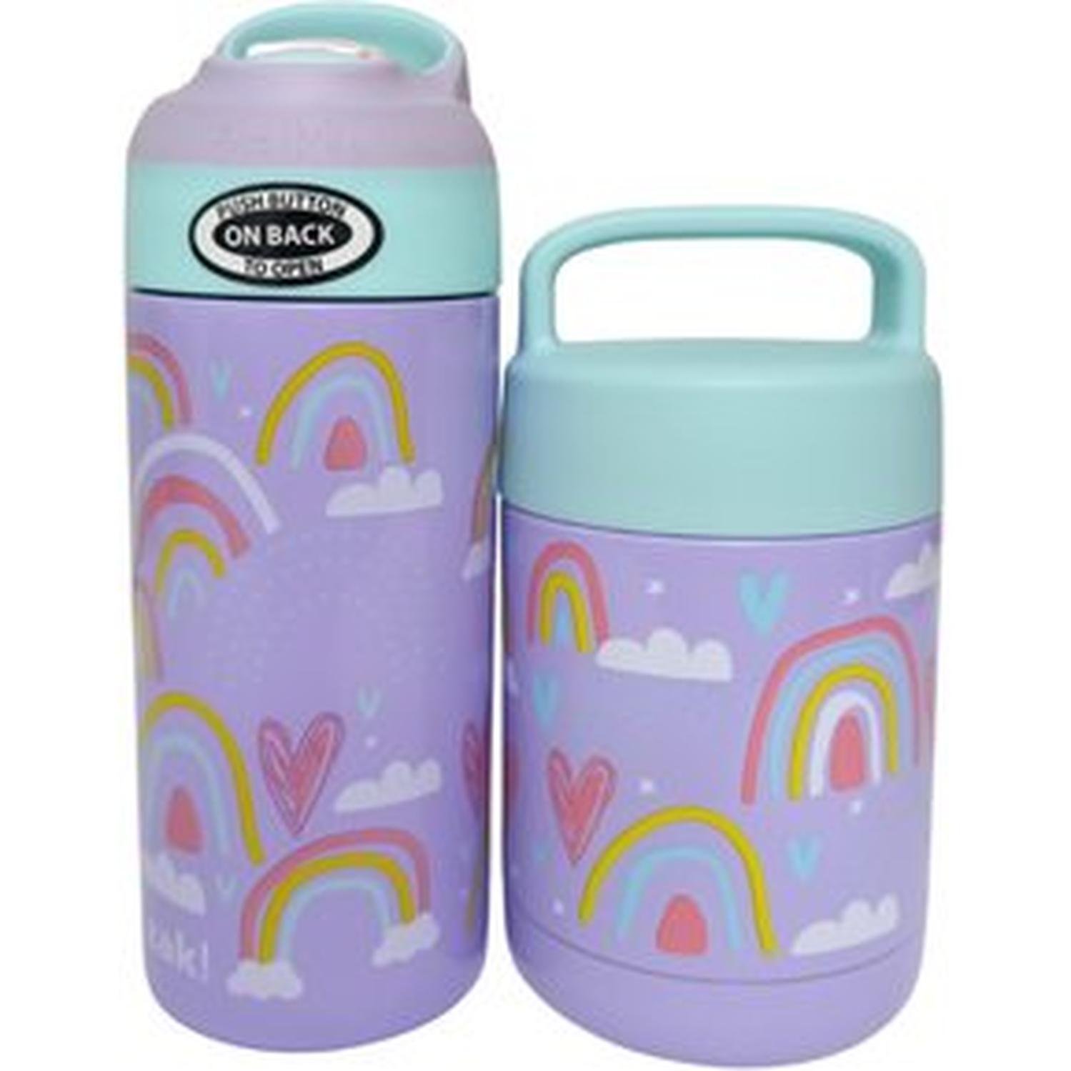 PACK X 3 LONCHERA ZAK! DESIGNS KIDS ACERO INOXIDABLE - MORADO ARCOÍRIS TAMAÑO 10 - 4