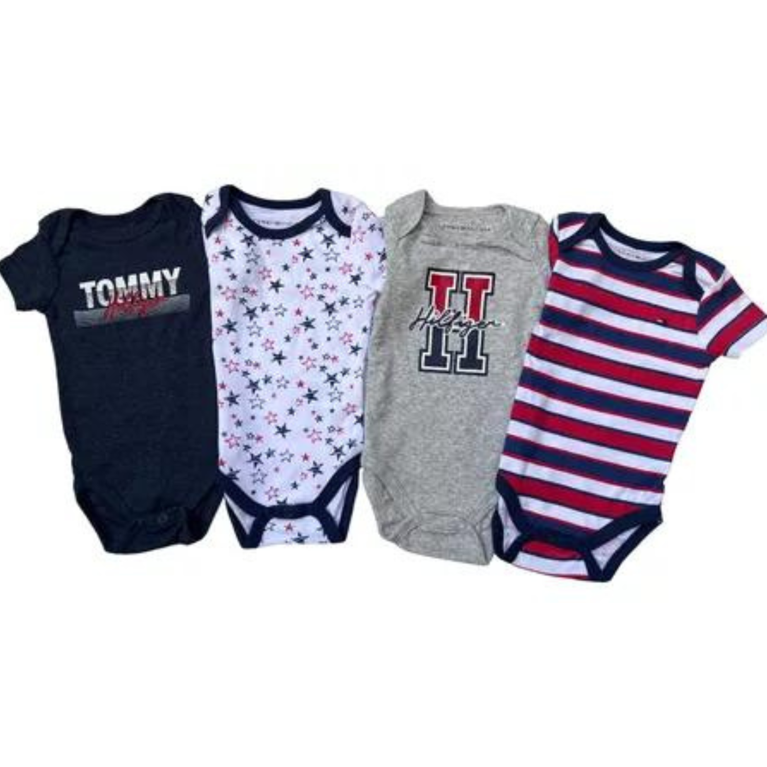 4 PACK BODY BODYSUIT O BEBECRECE TOMMY HILFIGER TAMAÑO 12 MESES - 1
