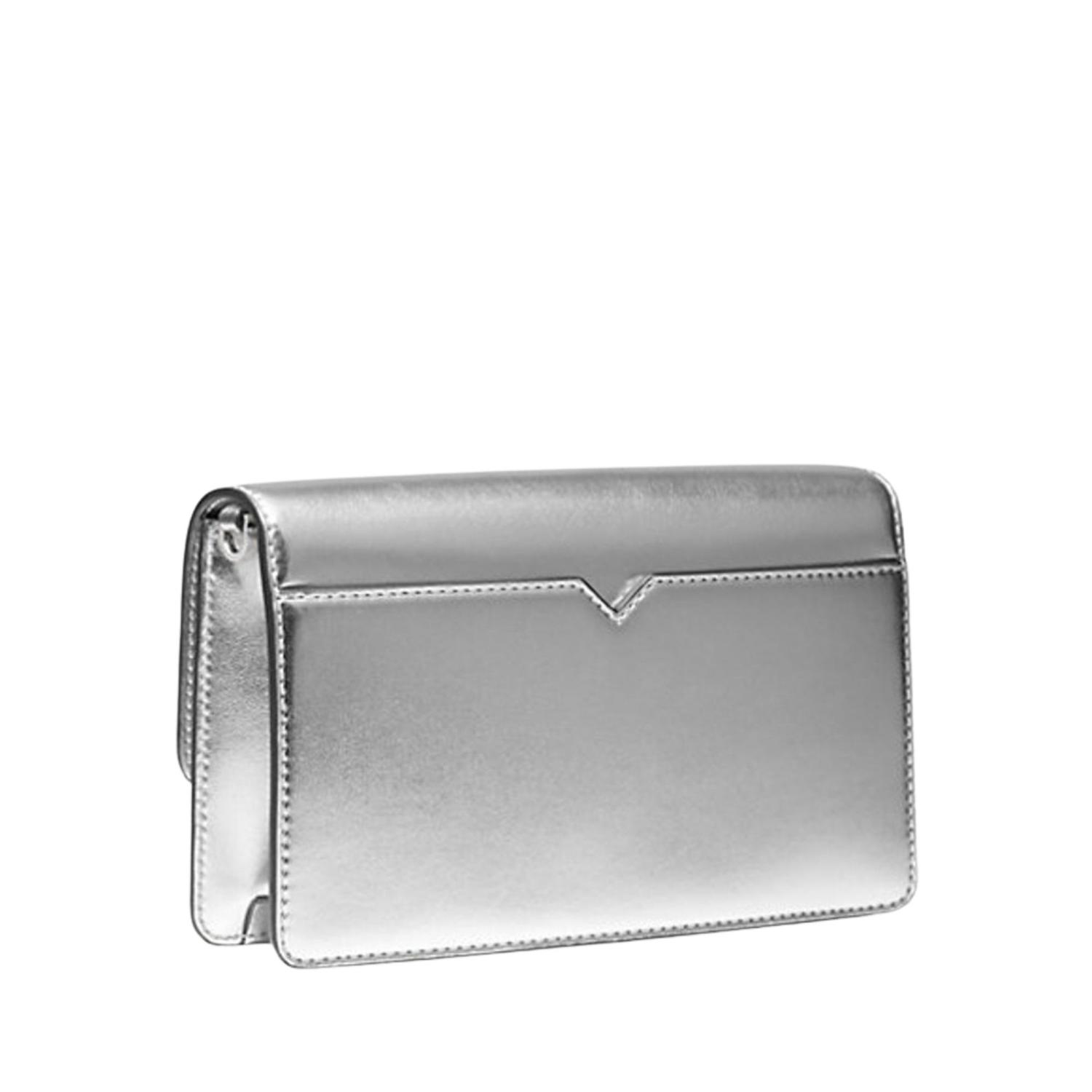 CARTERA CLUTCH MICHAEL KORS CECE METALLIC SILVER TAMAÑO TALLA ÚNICA - 2